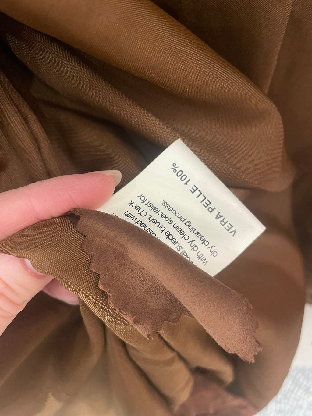 Giacca suede marrone