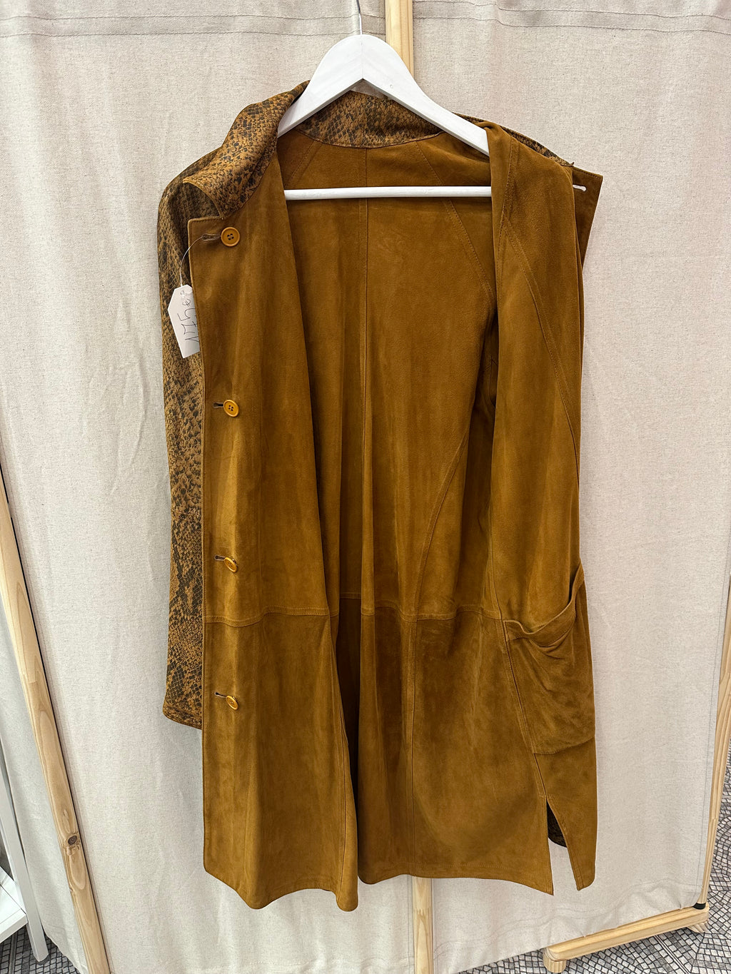 Trench suede reverse pitone