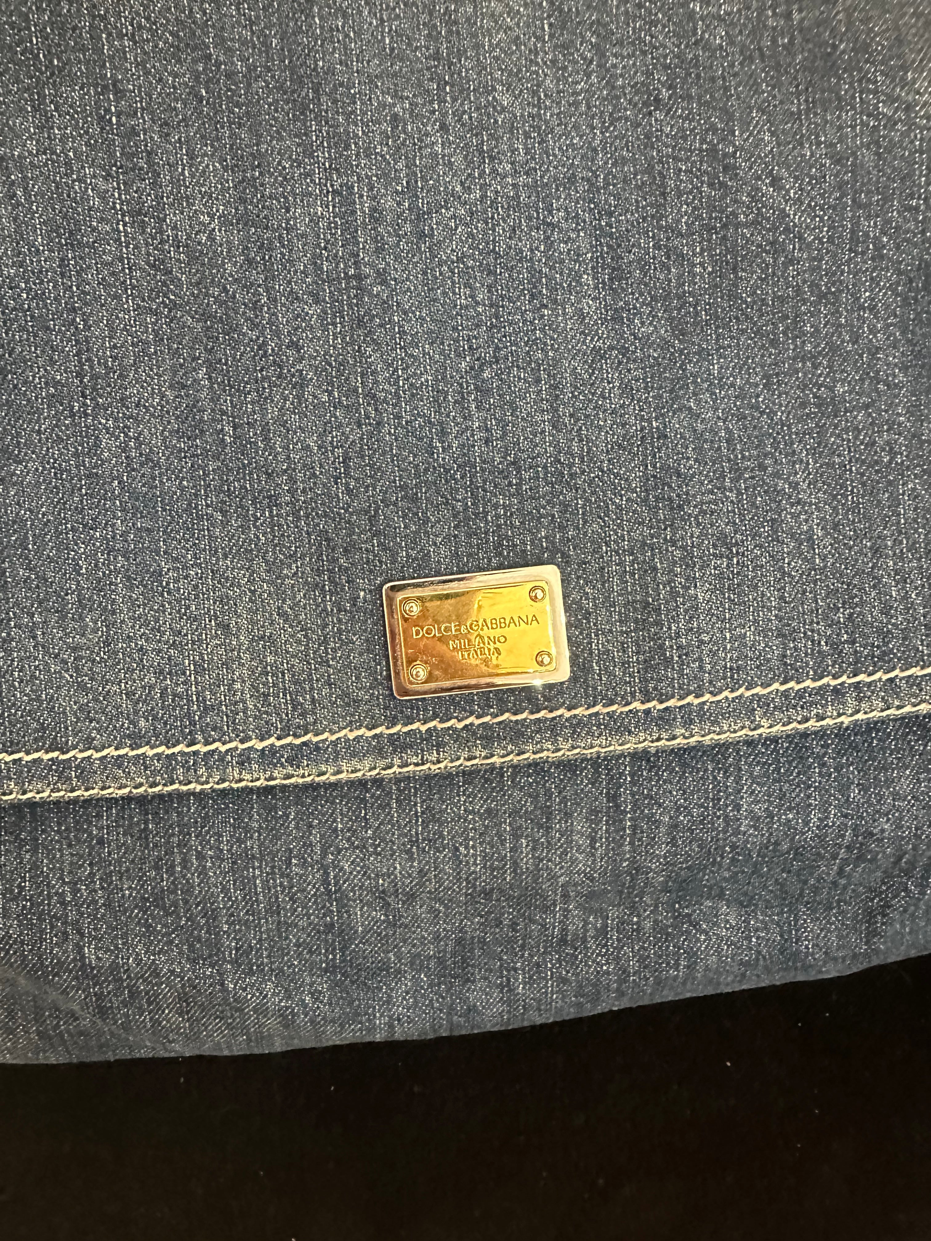 Borsa Miss Sicily in jeans Dolce e Gabbana