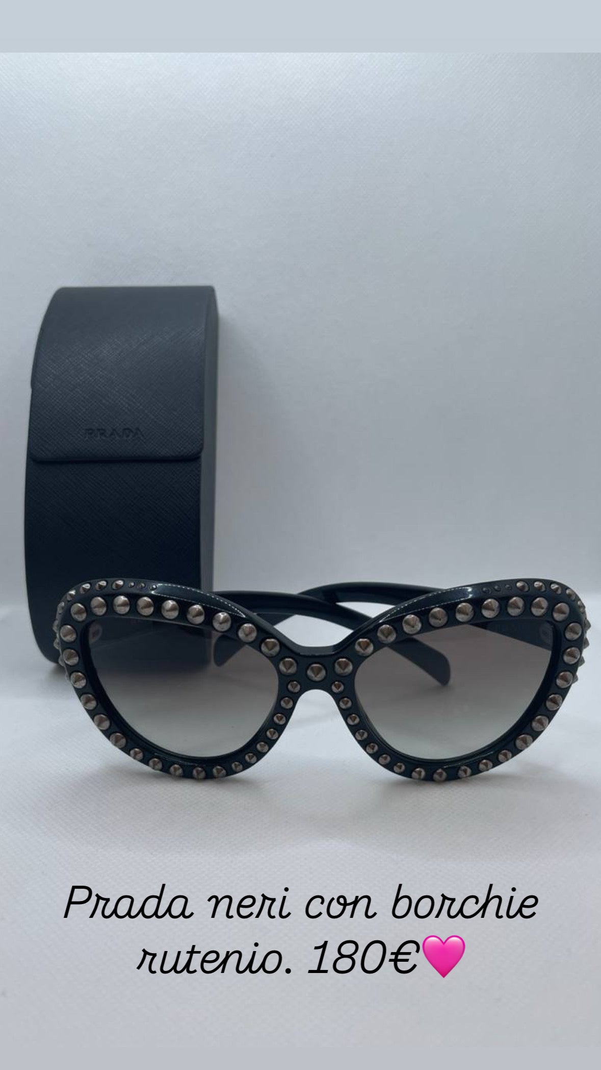 Occhiali da sole Prada borchie rutenio