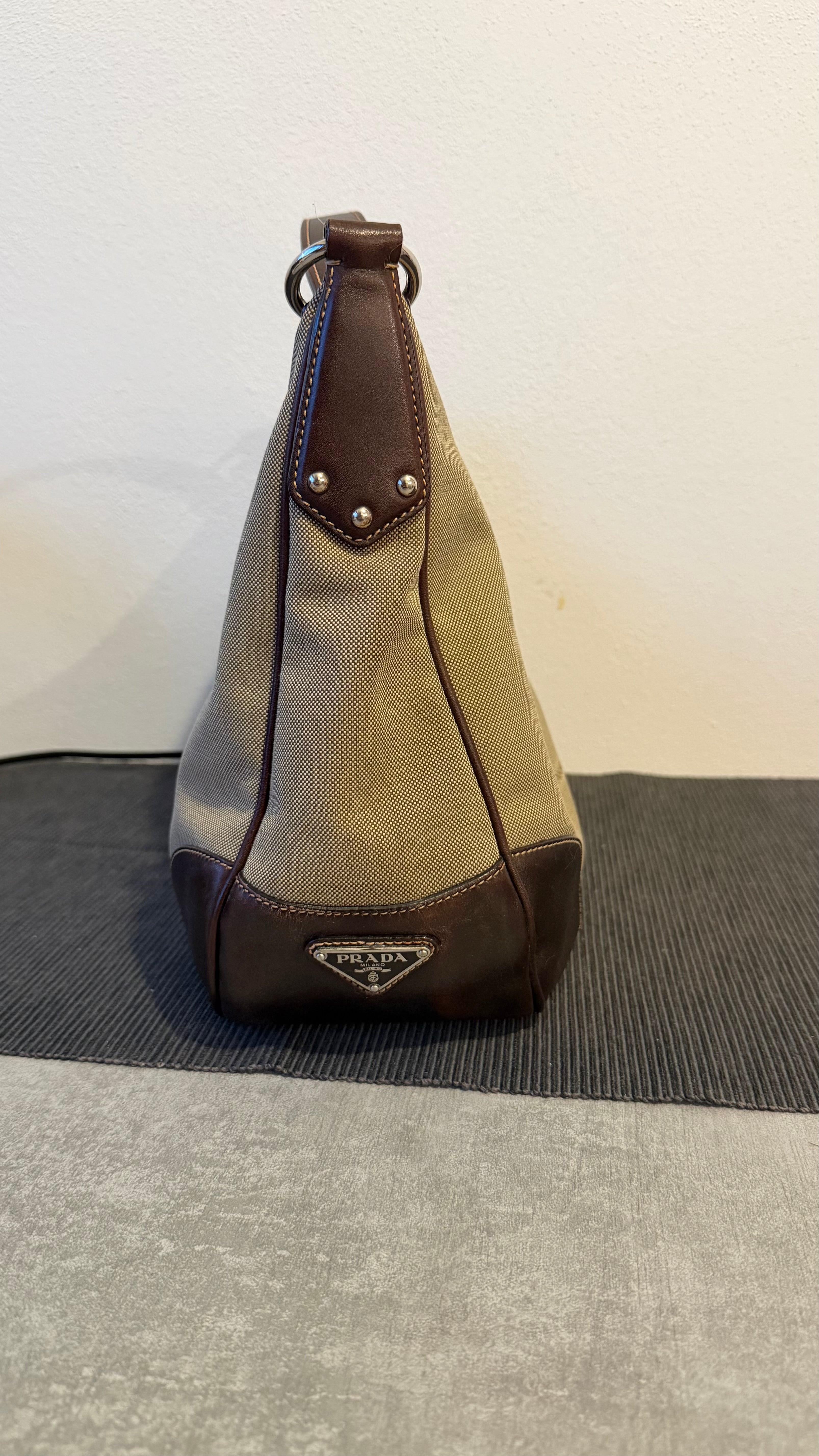 Borsa Prada Hobo marrone