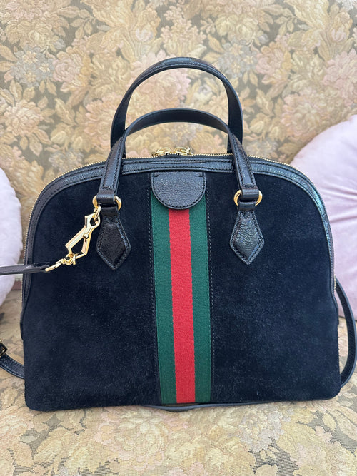 Borsa Gucci Ophidia medium black suede