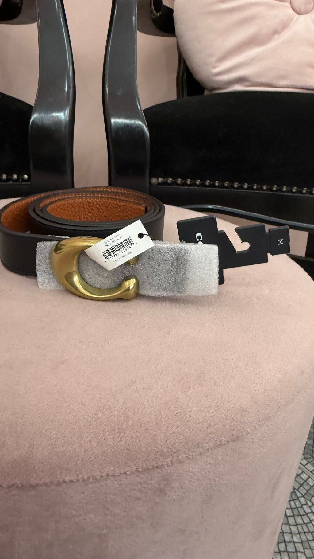 Cintura Coach nera/marrone