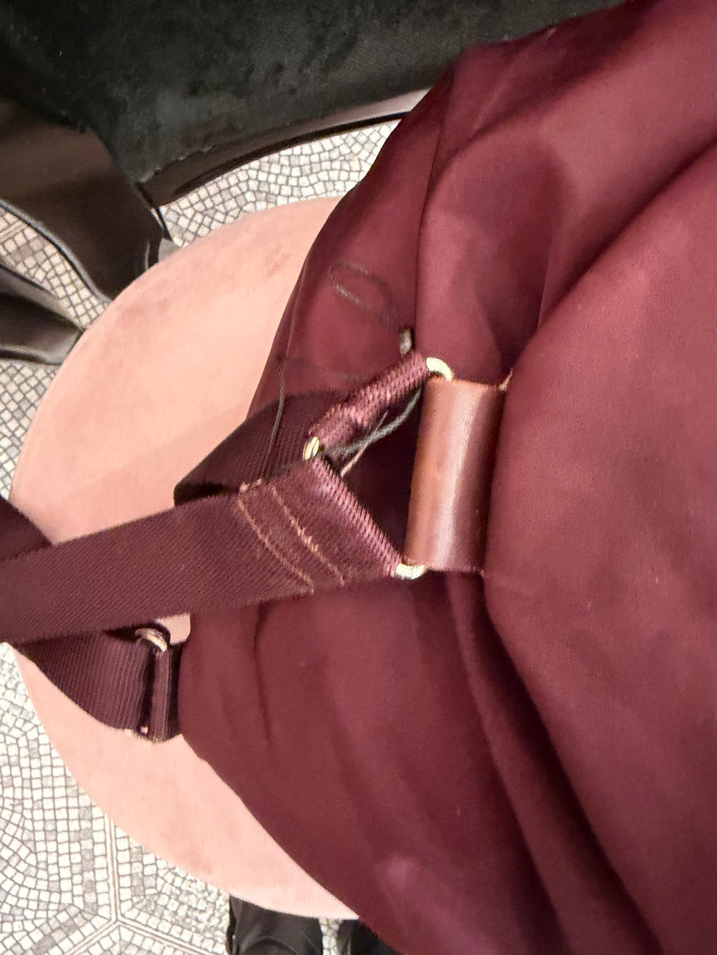 Zaino Prada nylon Borgogna