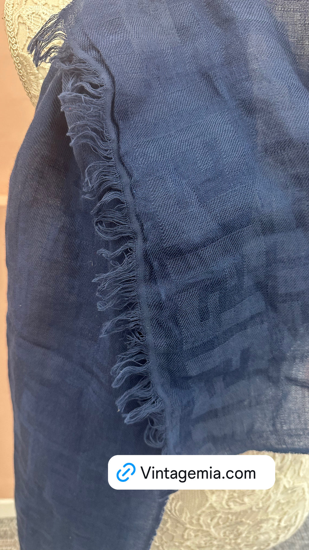 Sciarpa-scialle blu Fendi