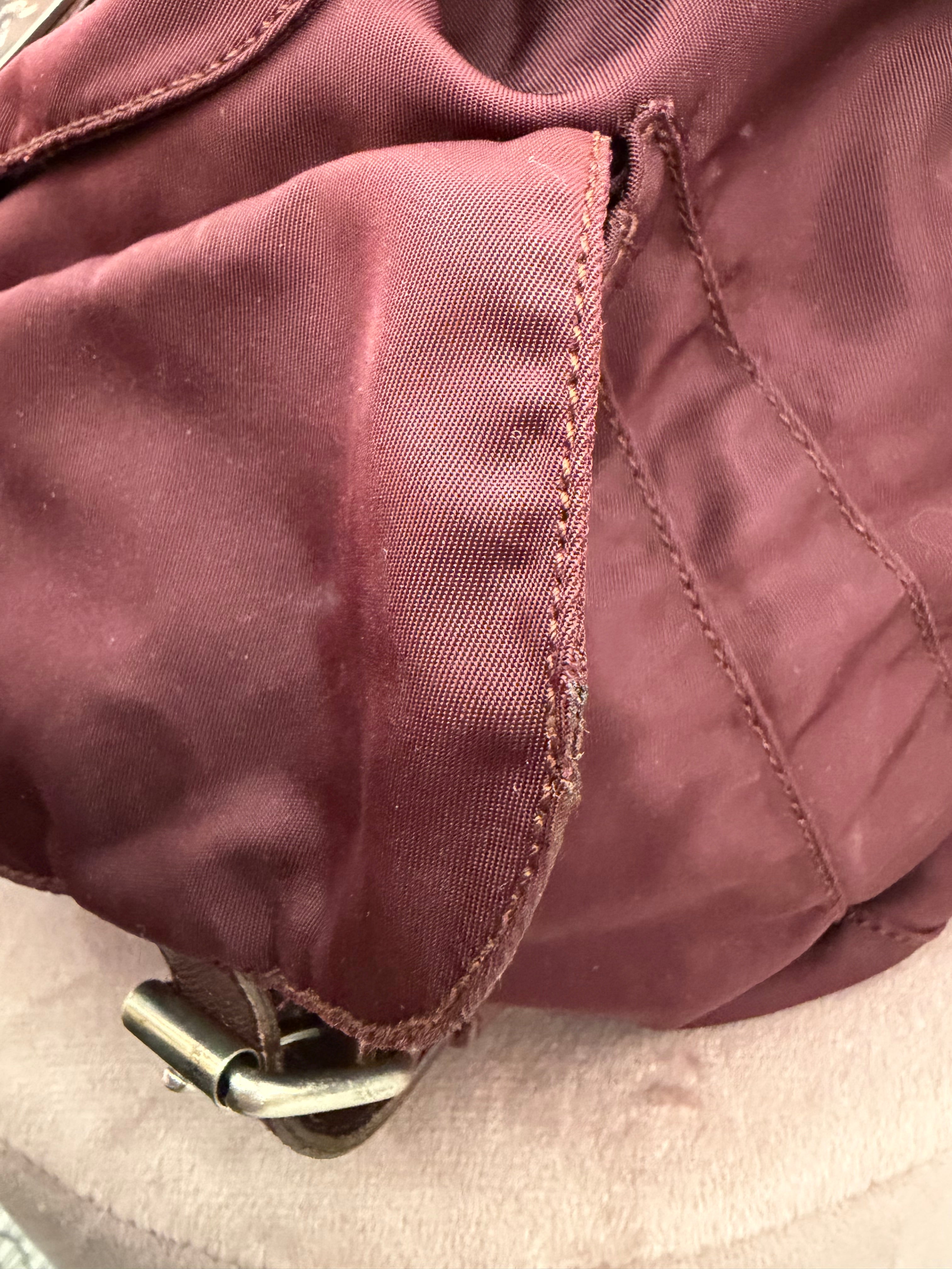 Zaino Prada nylon Borgogna