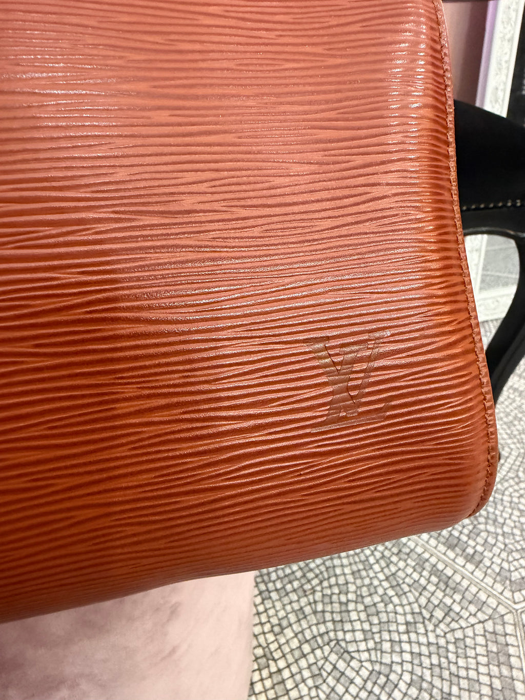 Borsa Louis Vuitton Speedy 30 pelle epi marrone