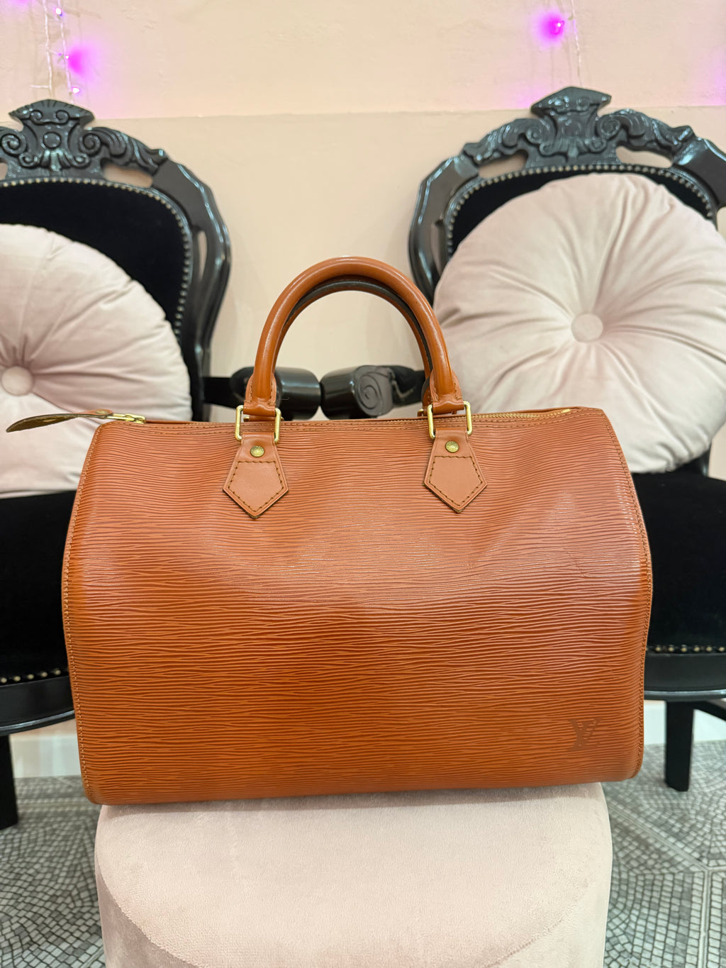 Borsa Louis Vuitton Speedy 30 pelle epi marrone