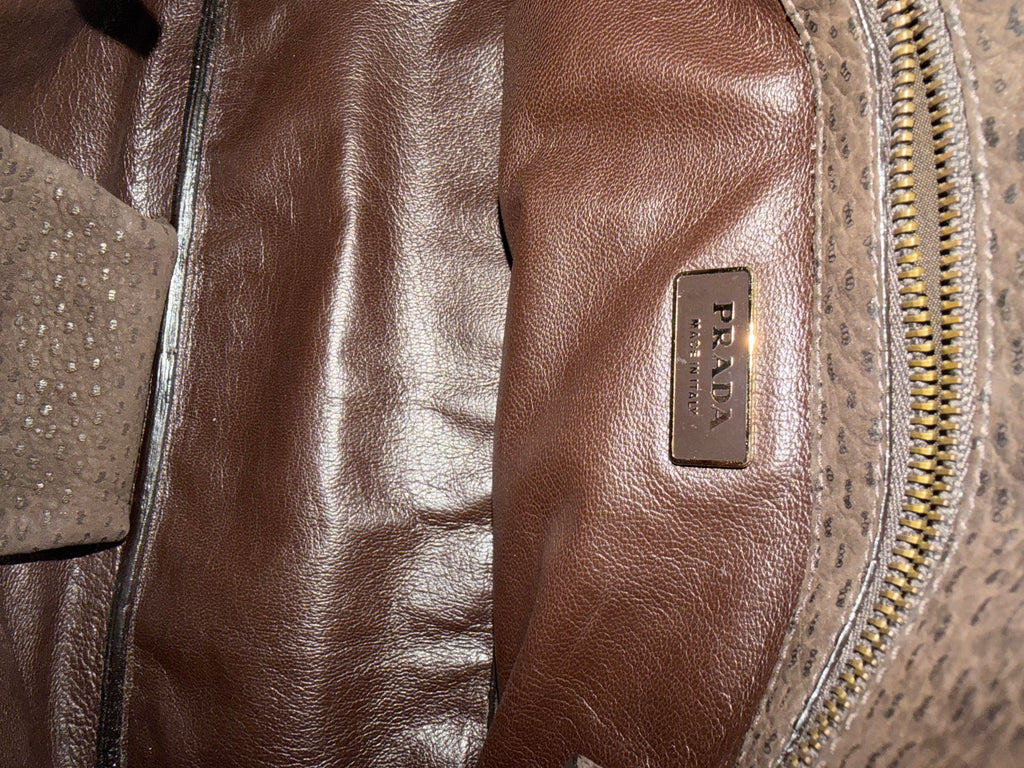 Borsa Prada tote suede marrone