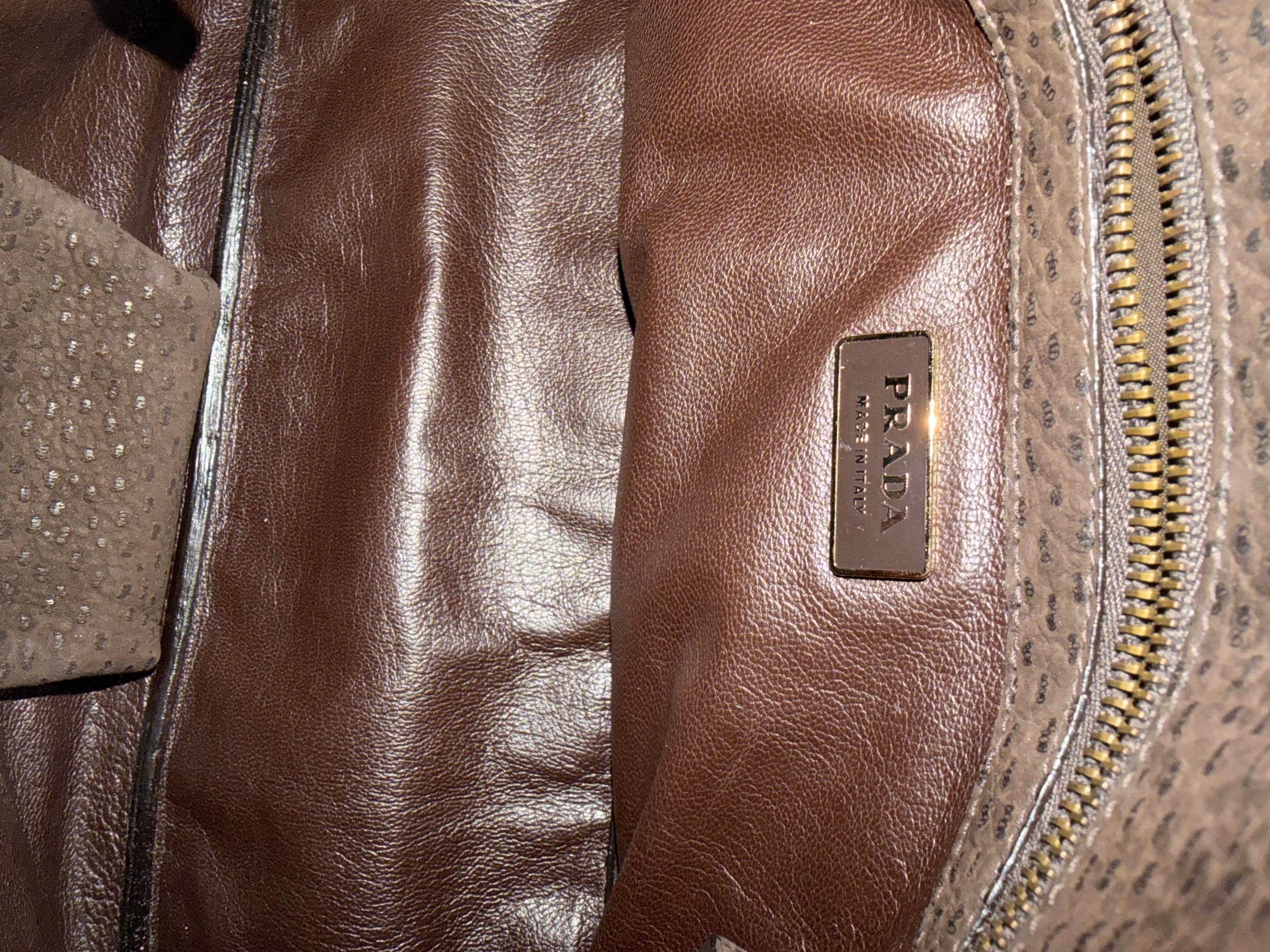 Borsa Prada tote suede marrone