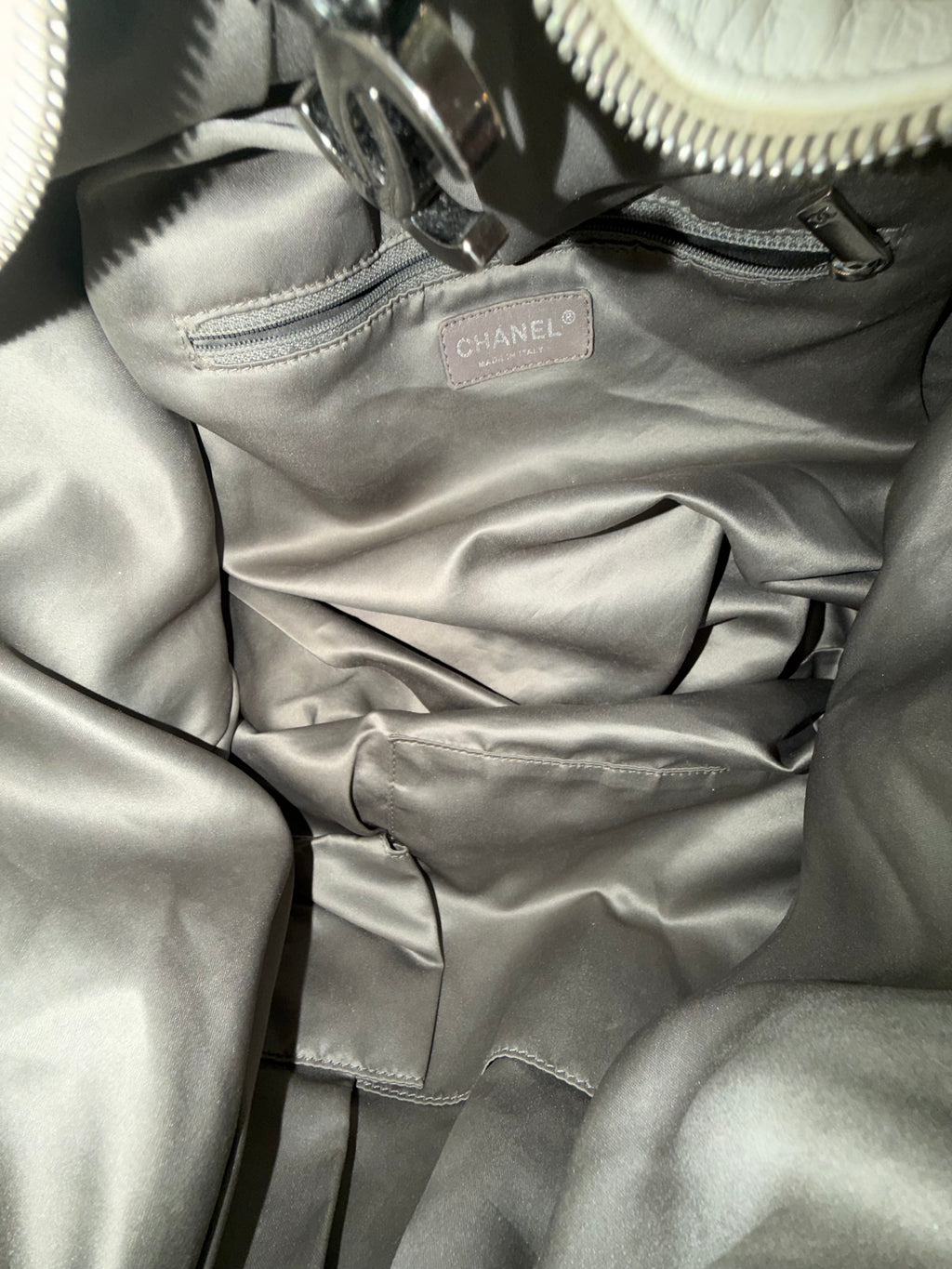 Borsa Chanel sac shopper bianca