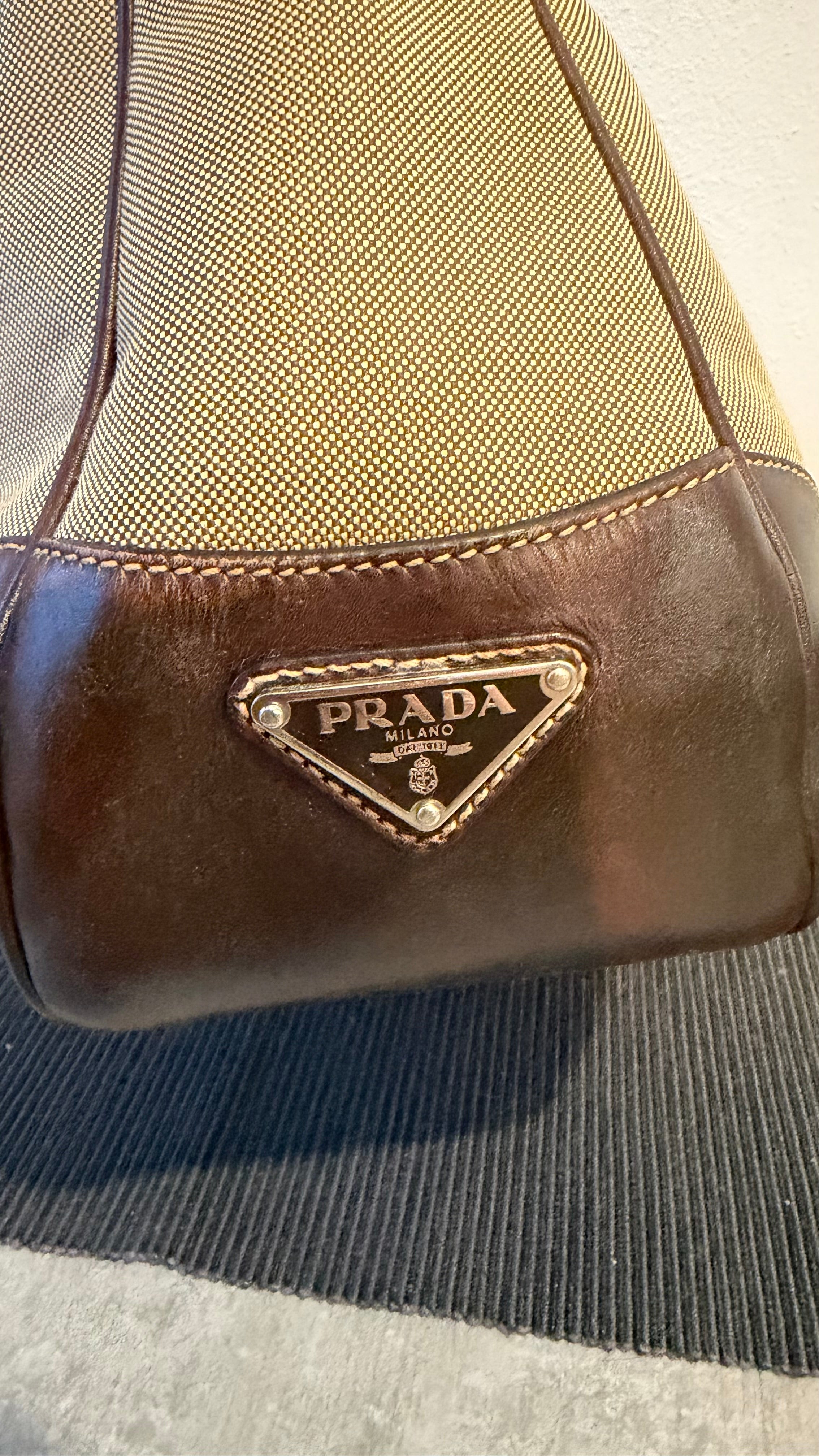 Borsa Prada Hobo marrone