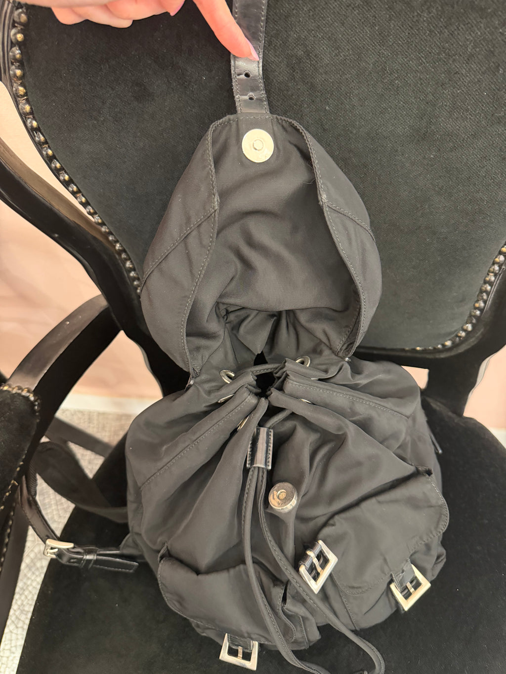 Zaino Prada nero nylon