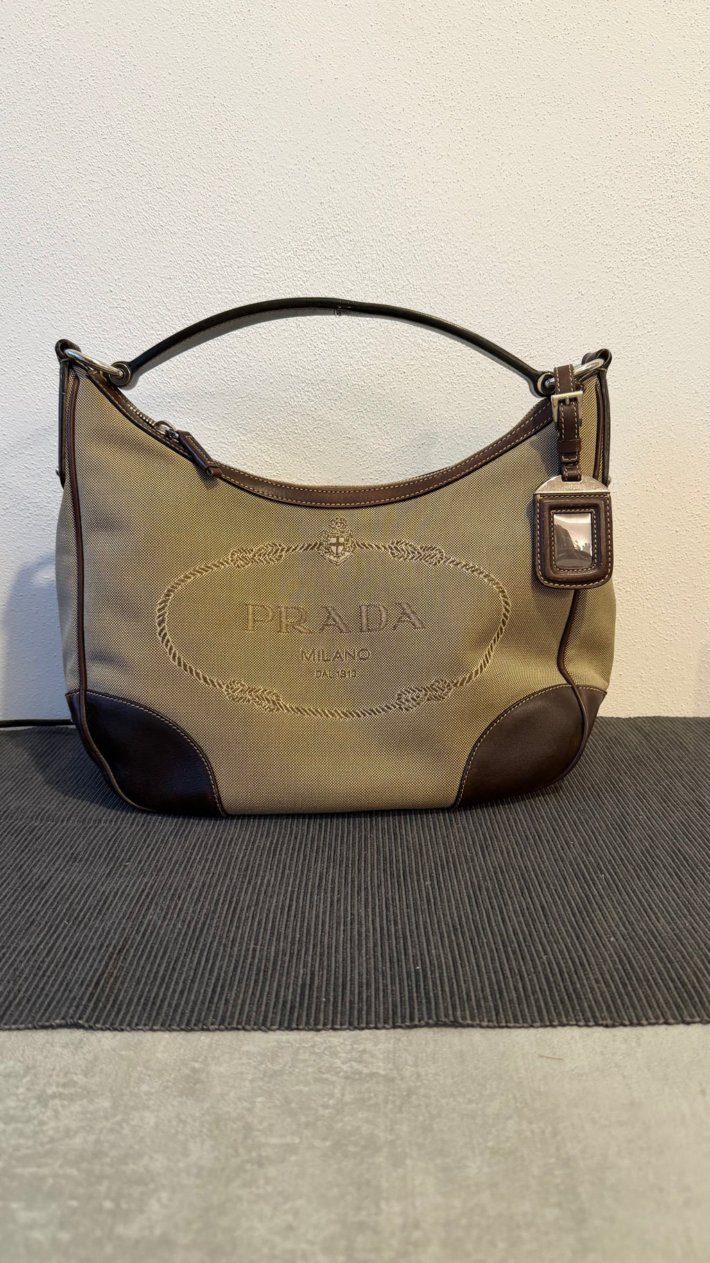 Borsa Prada Hobo marrone