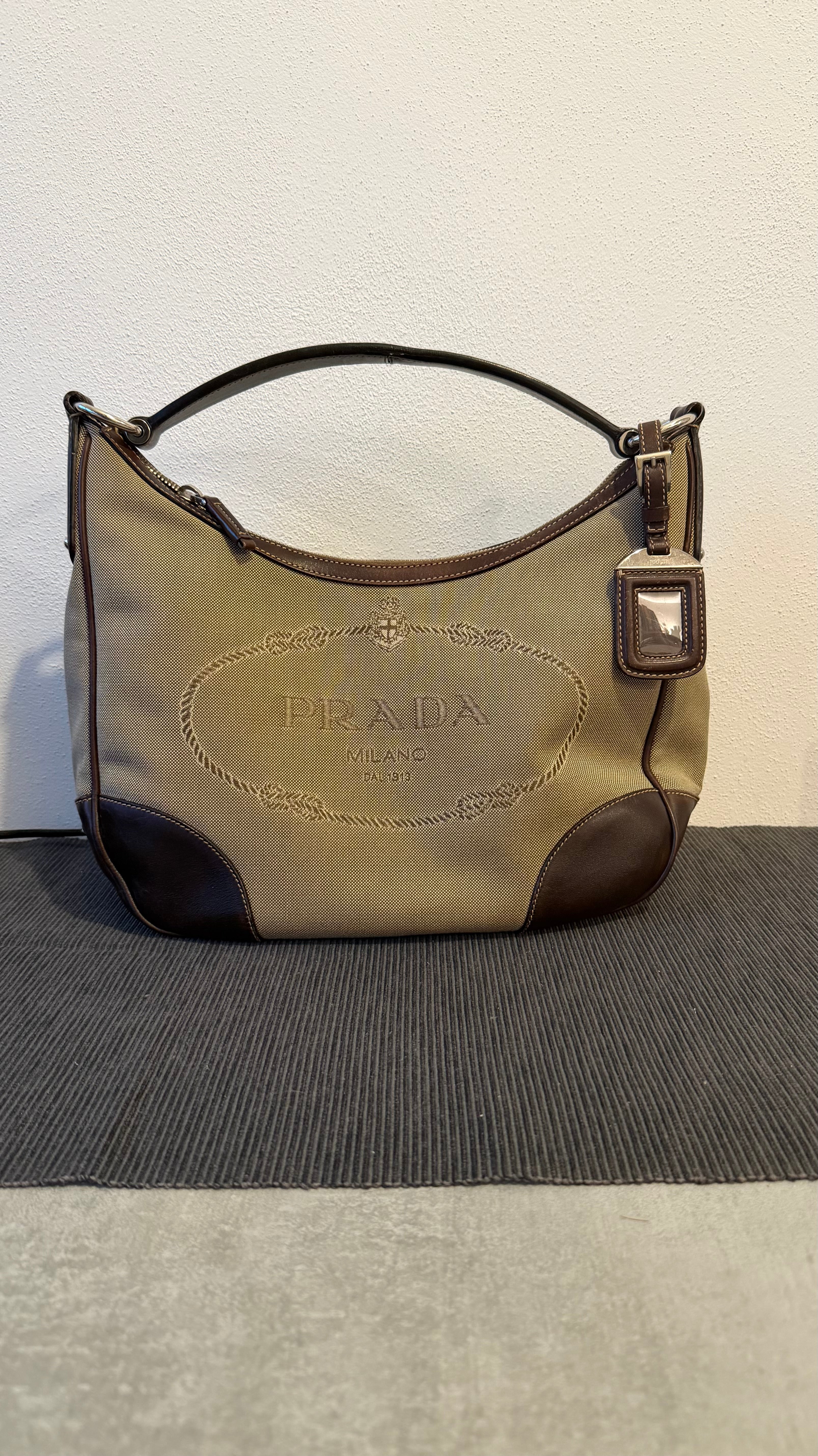 Borsa Prada Hobo marrone