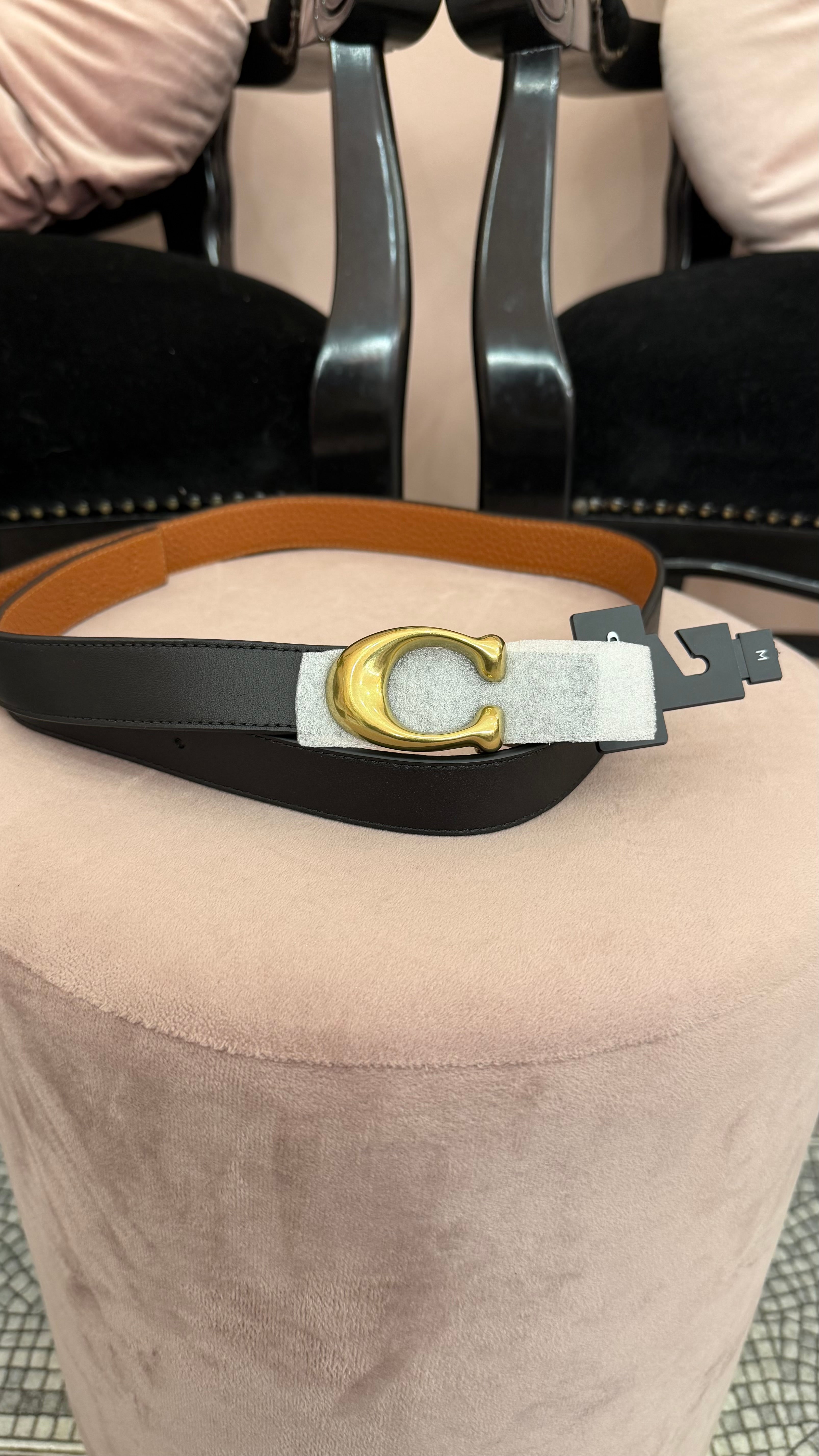 Cintura Coach nera/marrone