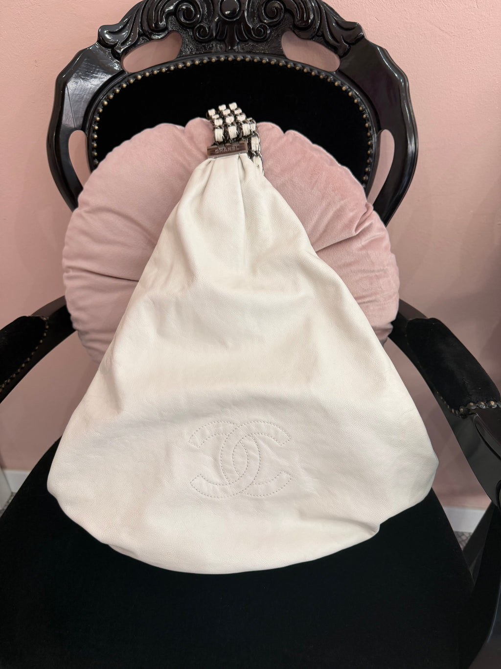 Borsa Chanel sac shopper bianca