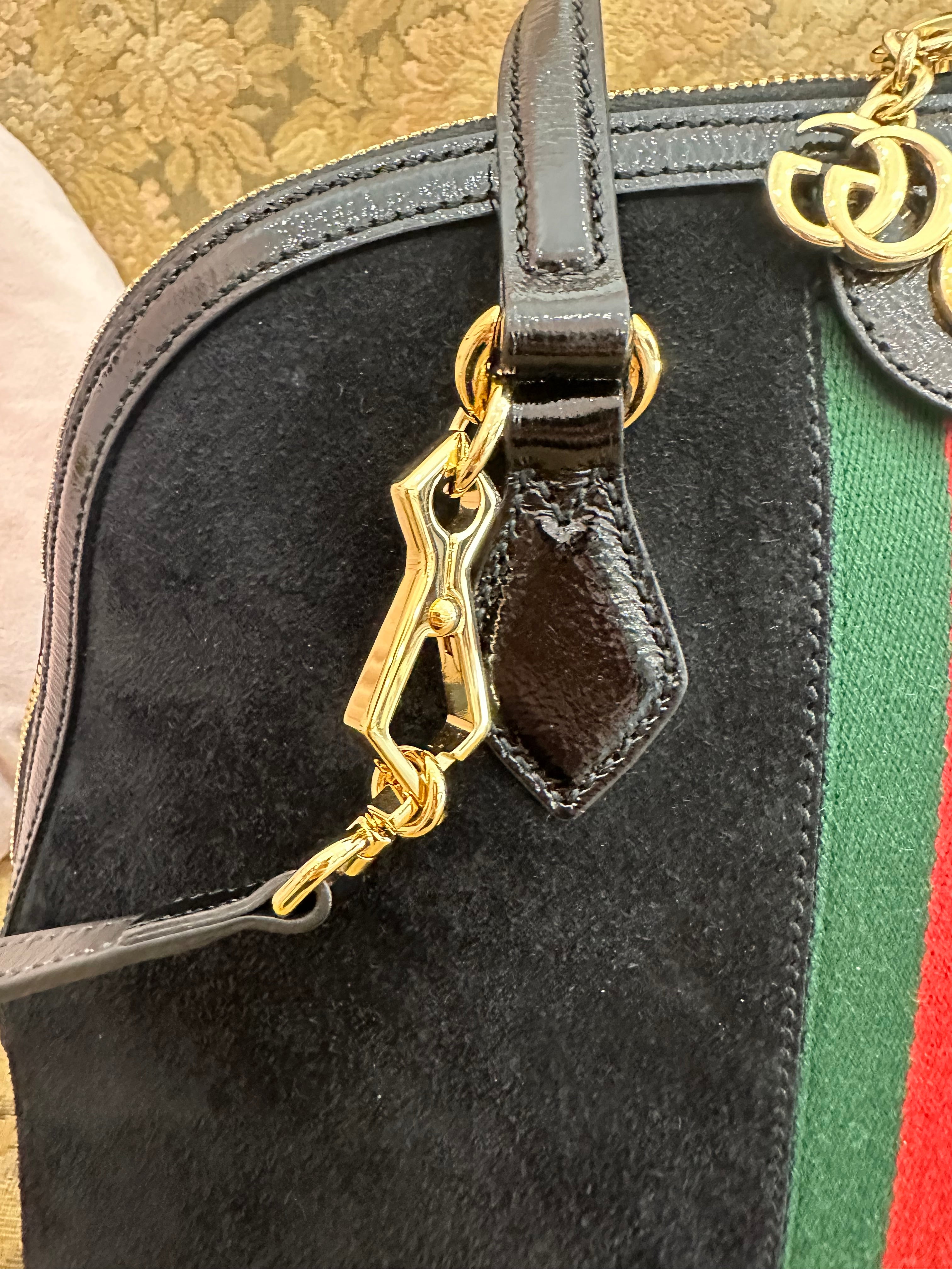 Borsa Gucci Ophidia medium black suede