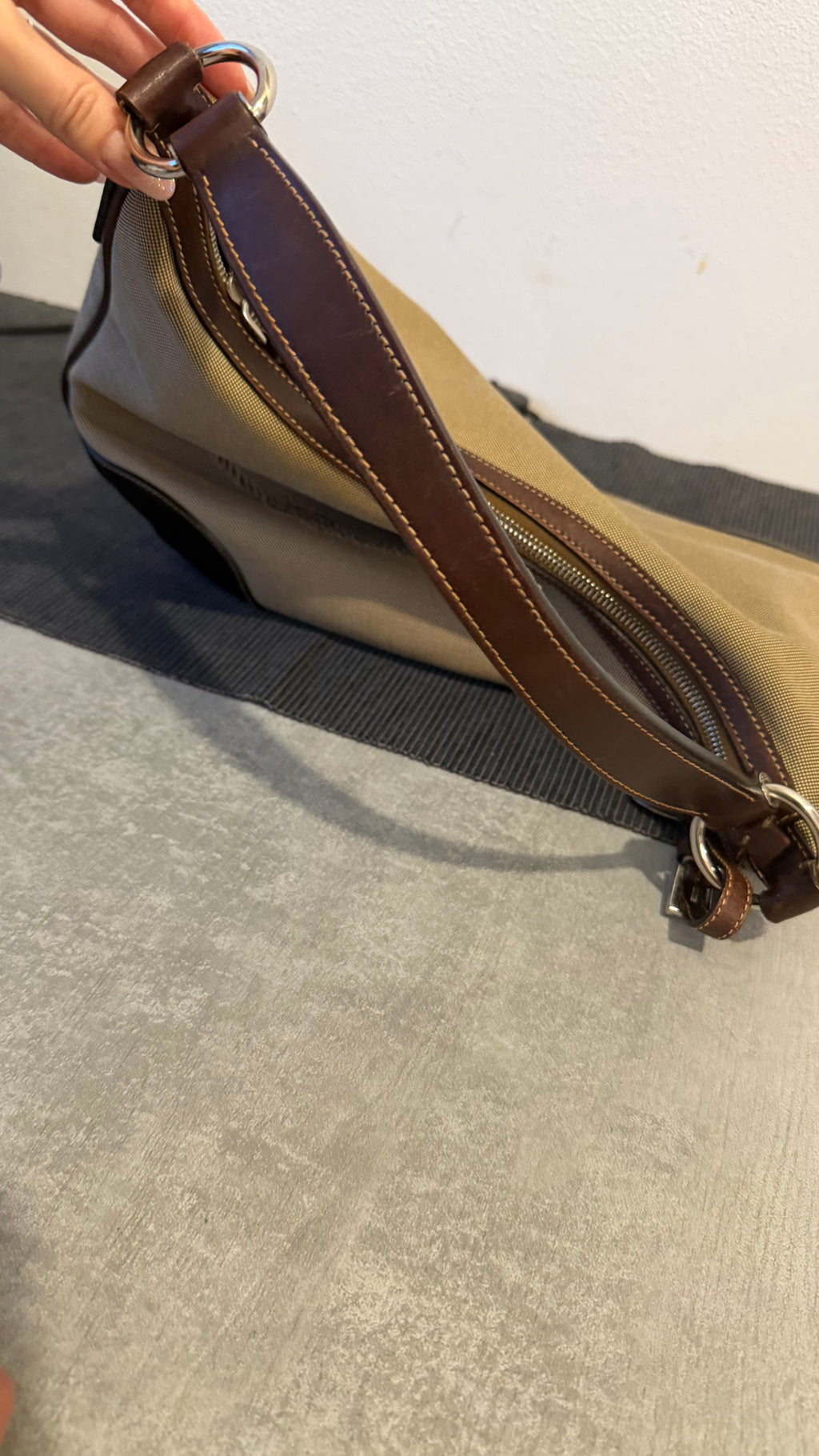Borsa Prada Hobo marrone