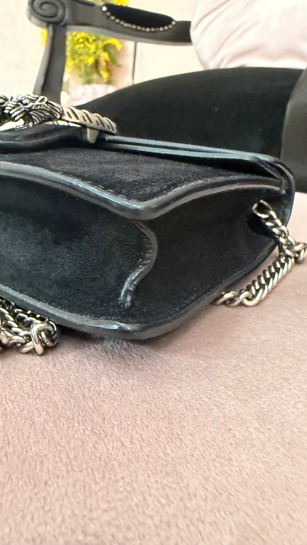 Borsa Gucci Dionysus mini suede nera