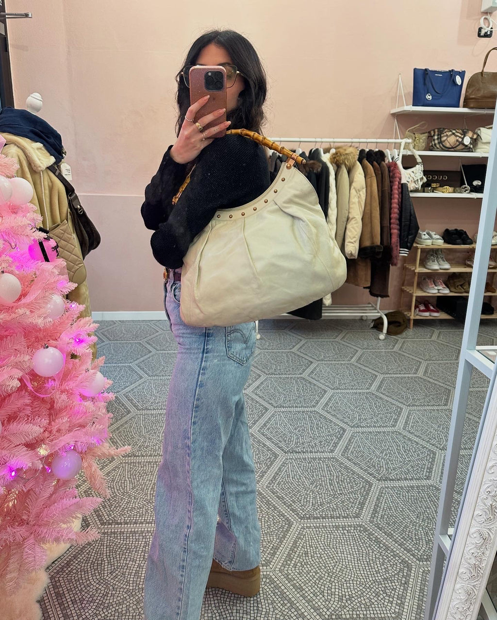 Borsa Gucci bambù