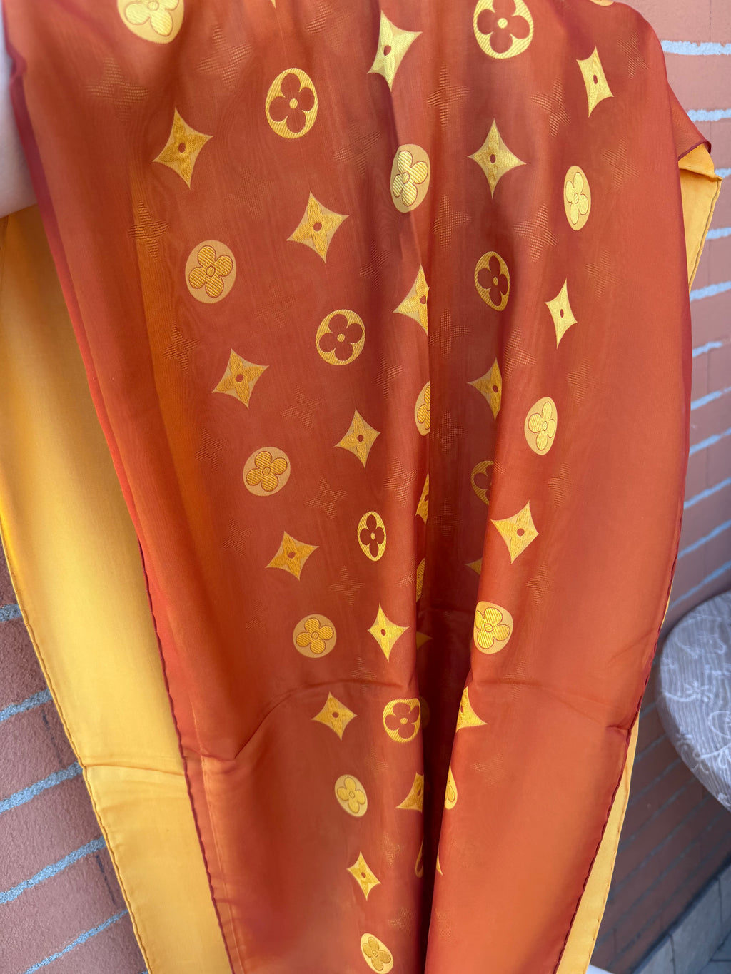 Louis Vuitton scialle seta lurex bicolor