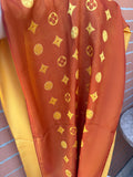 Louis Vuitton scialle seta lurex bicolor
