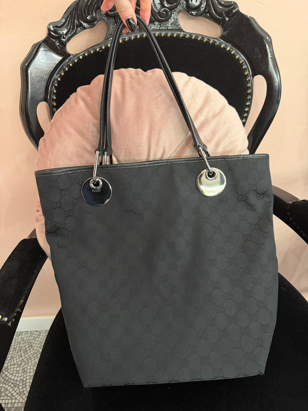 Borsa Gucci eclipse vertical nera big size