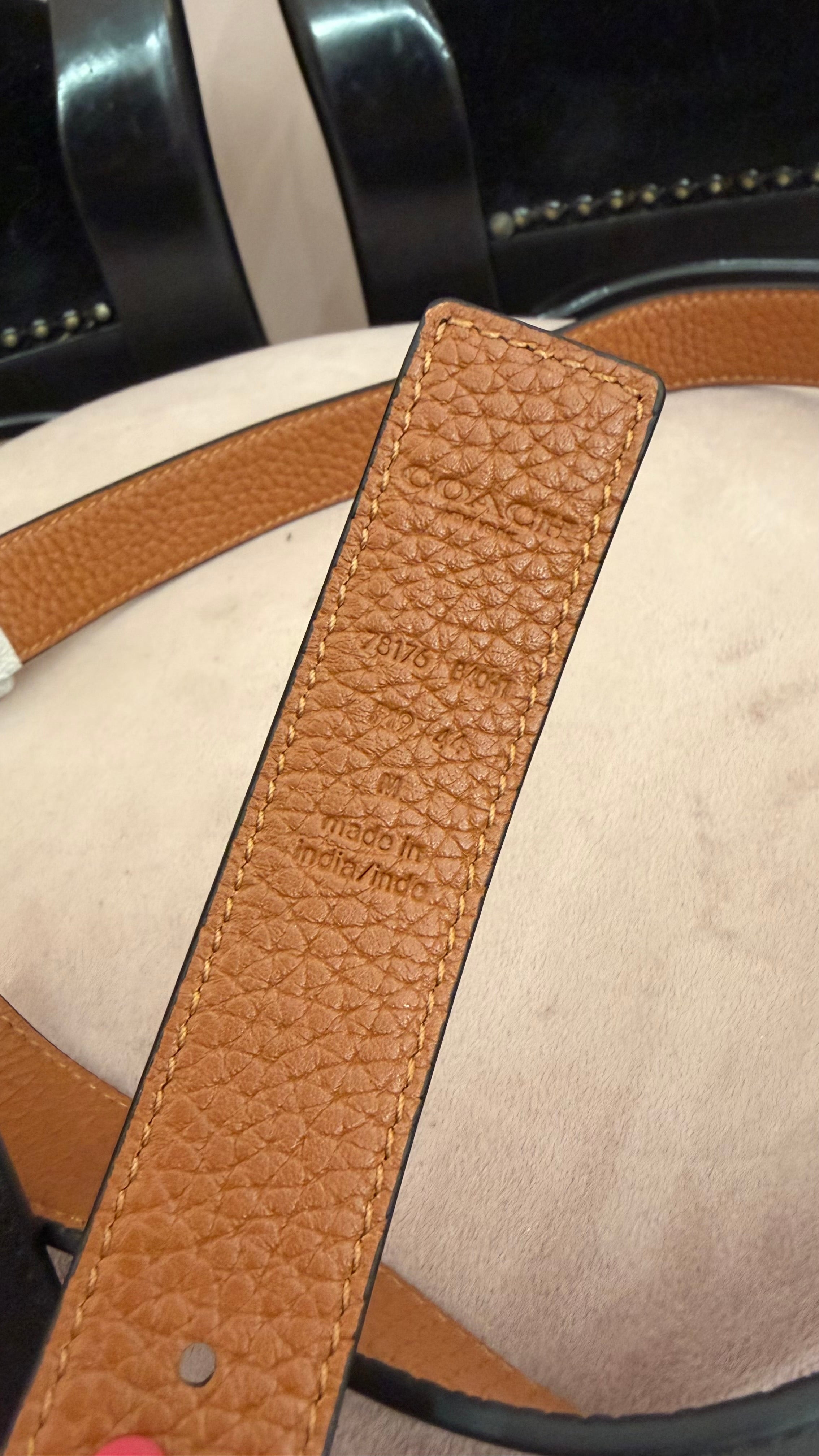 Cintura Coach nera/marrone