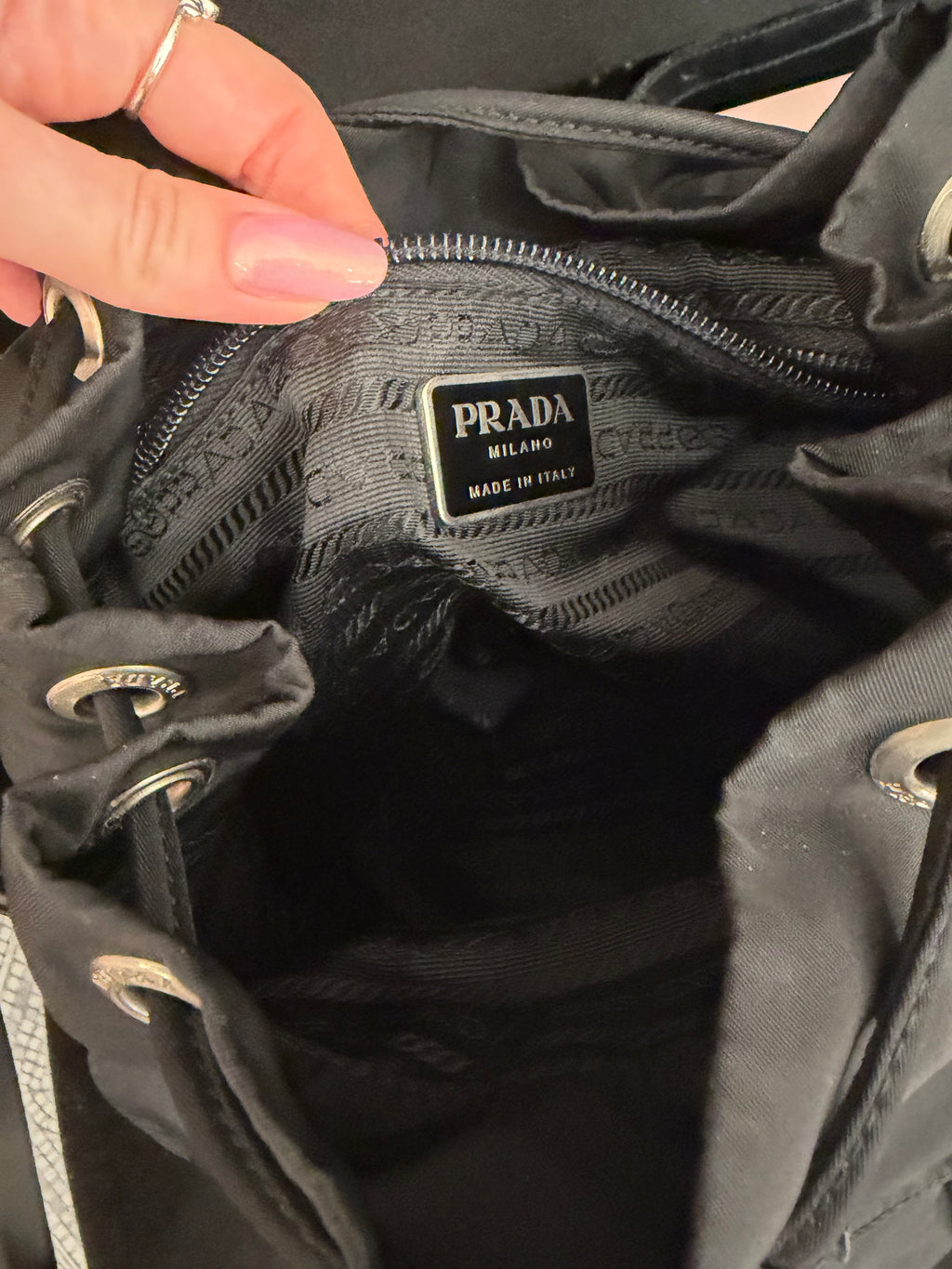 Zaino Prada nero nylon