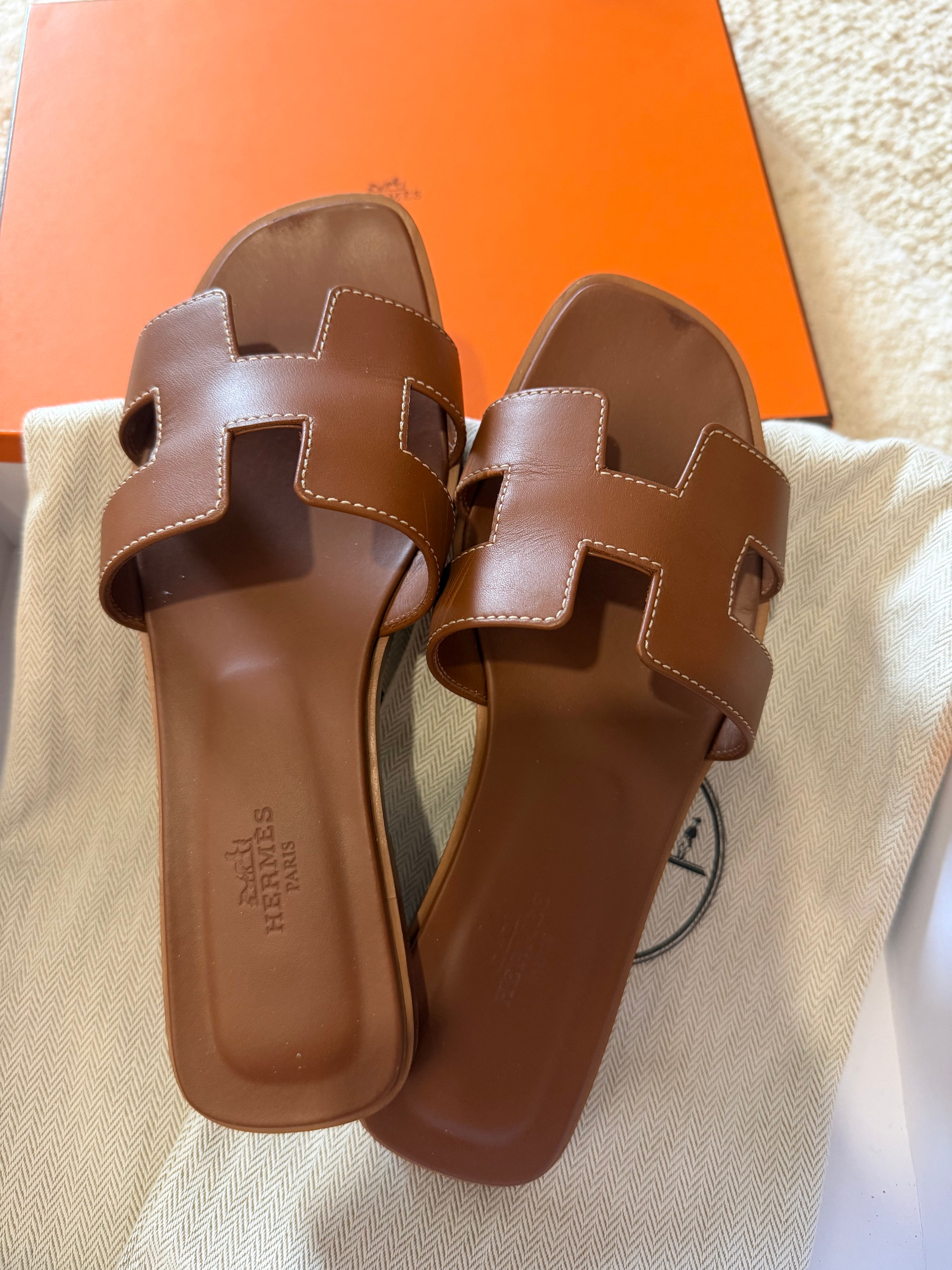 Sandali Hermès Oran gold