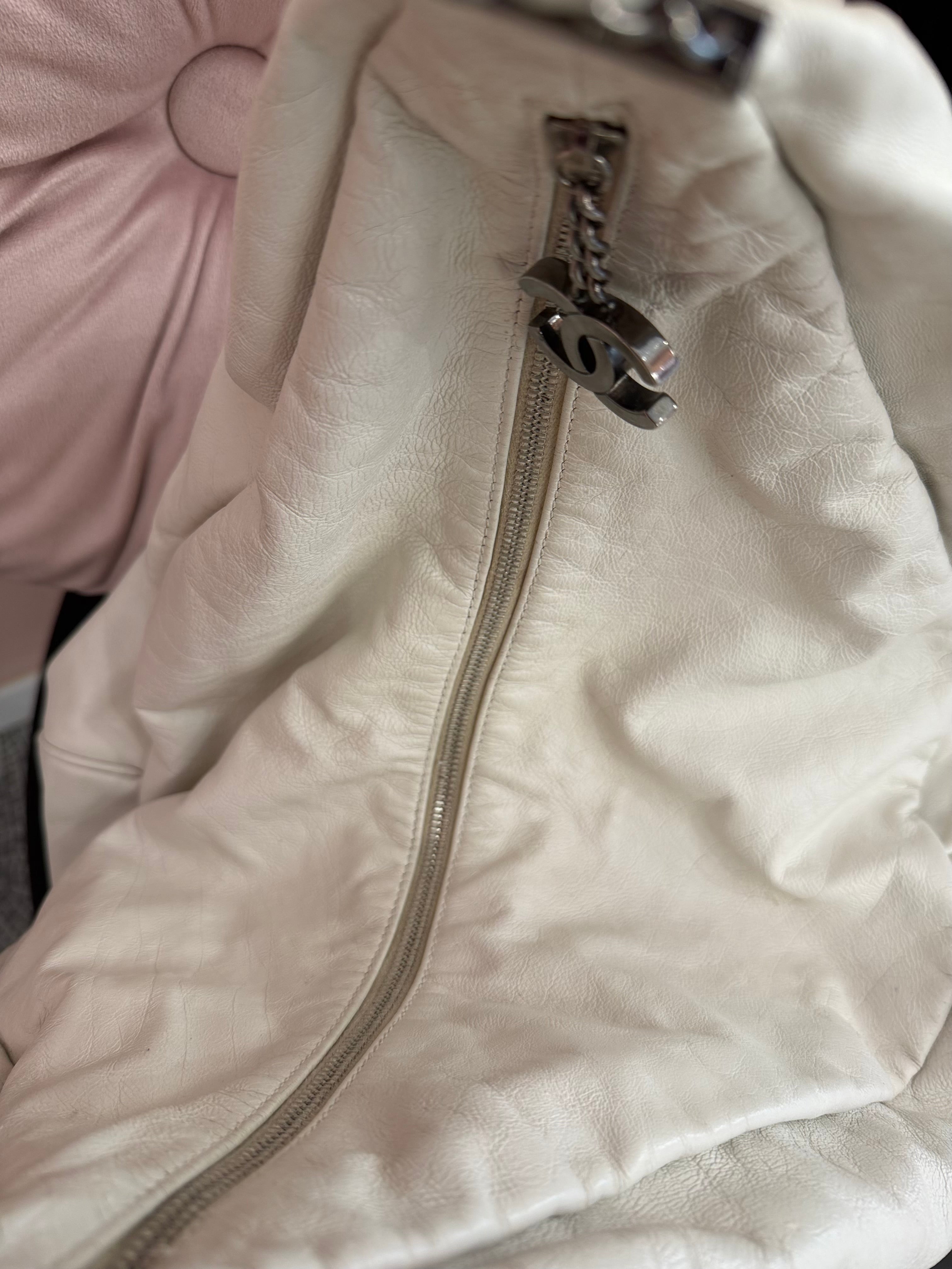 Borsa Chanel sac shopper bianca
