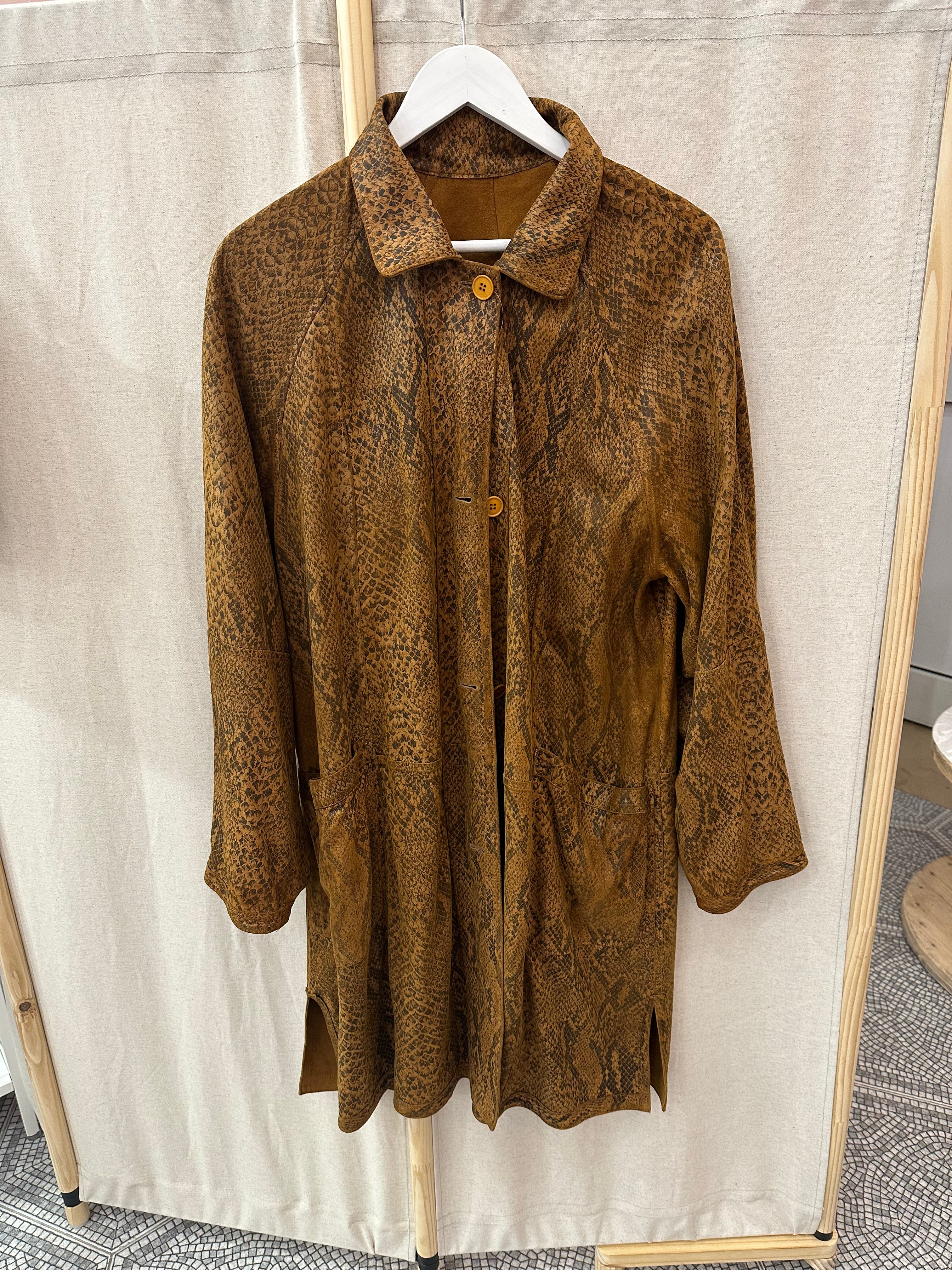 Trench suede reverse pitone