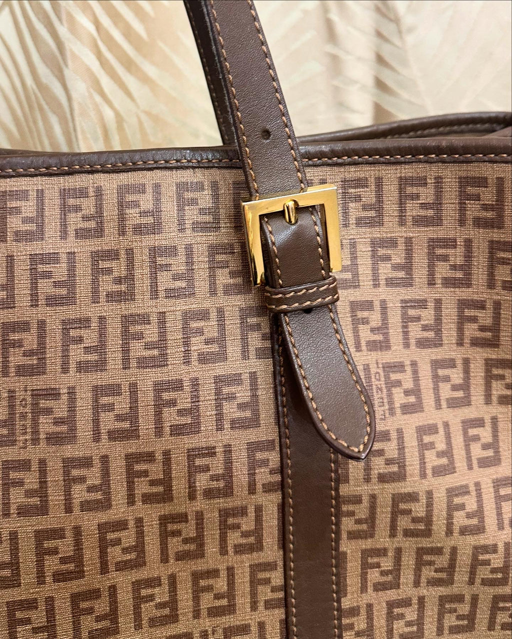 Borsa Shopper Fendi zucchino