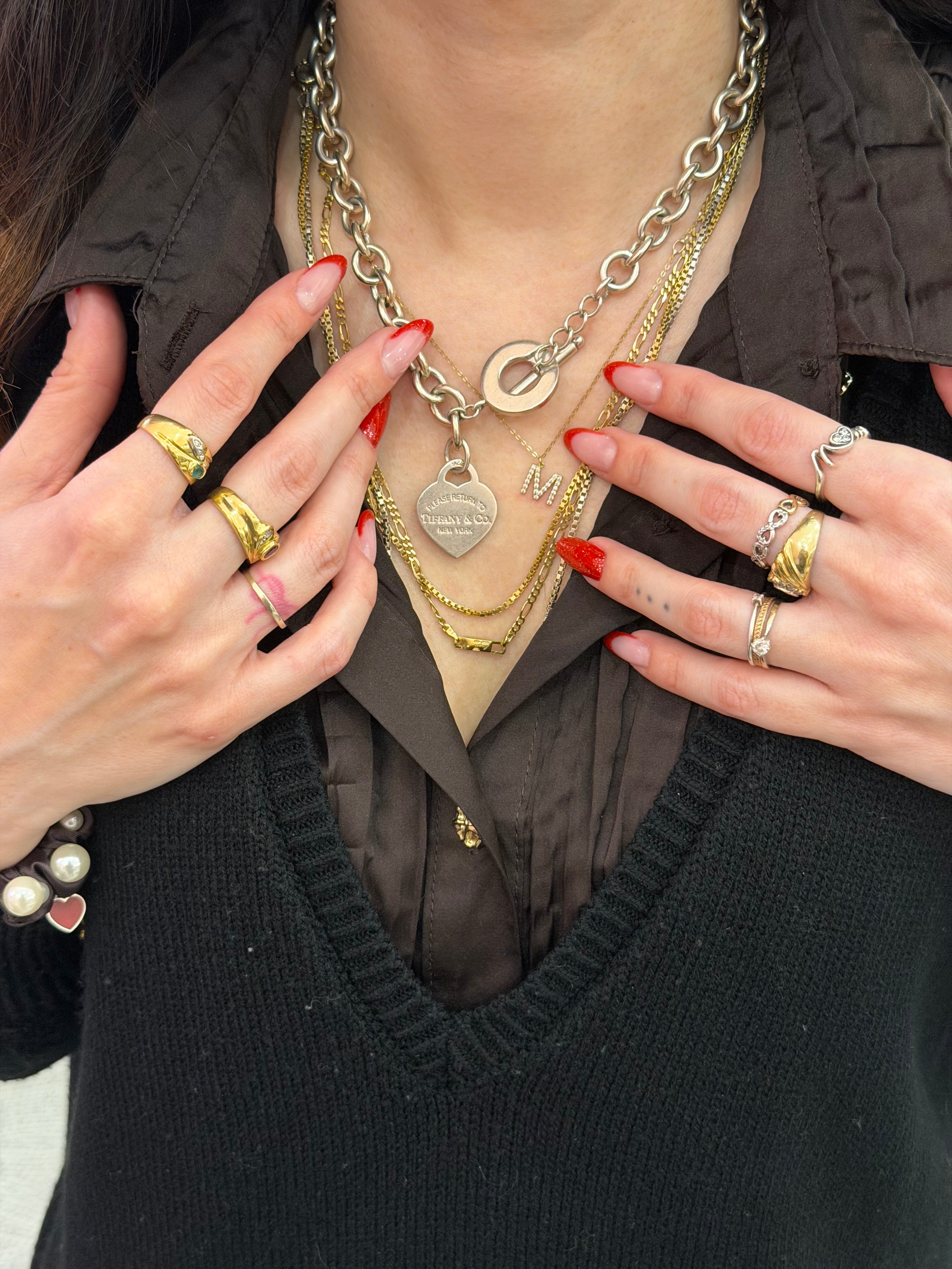 Collana Tiffany heart tag toggle