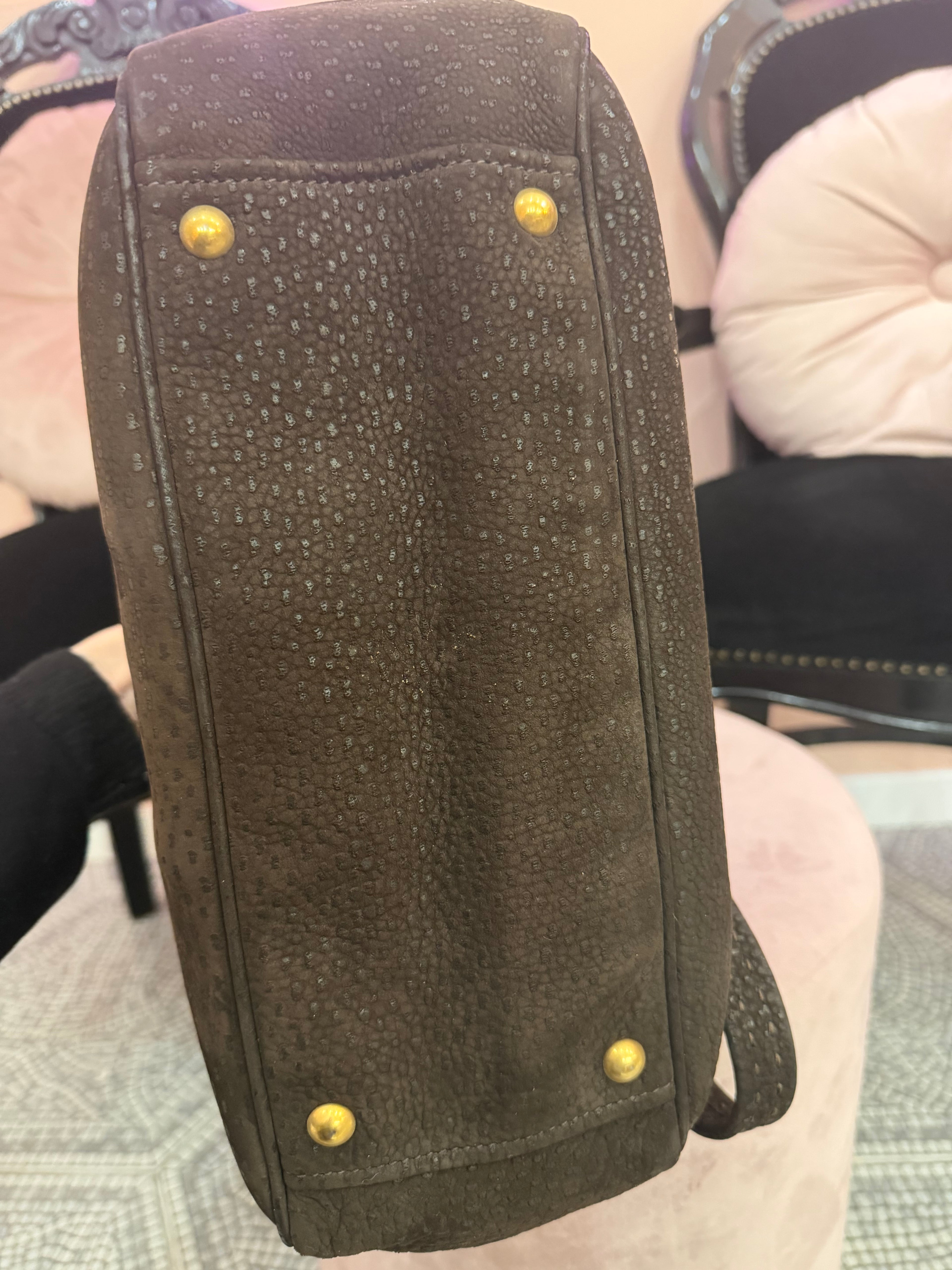 Borsa Prada tote suede marrone