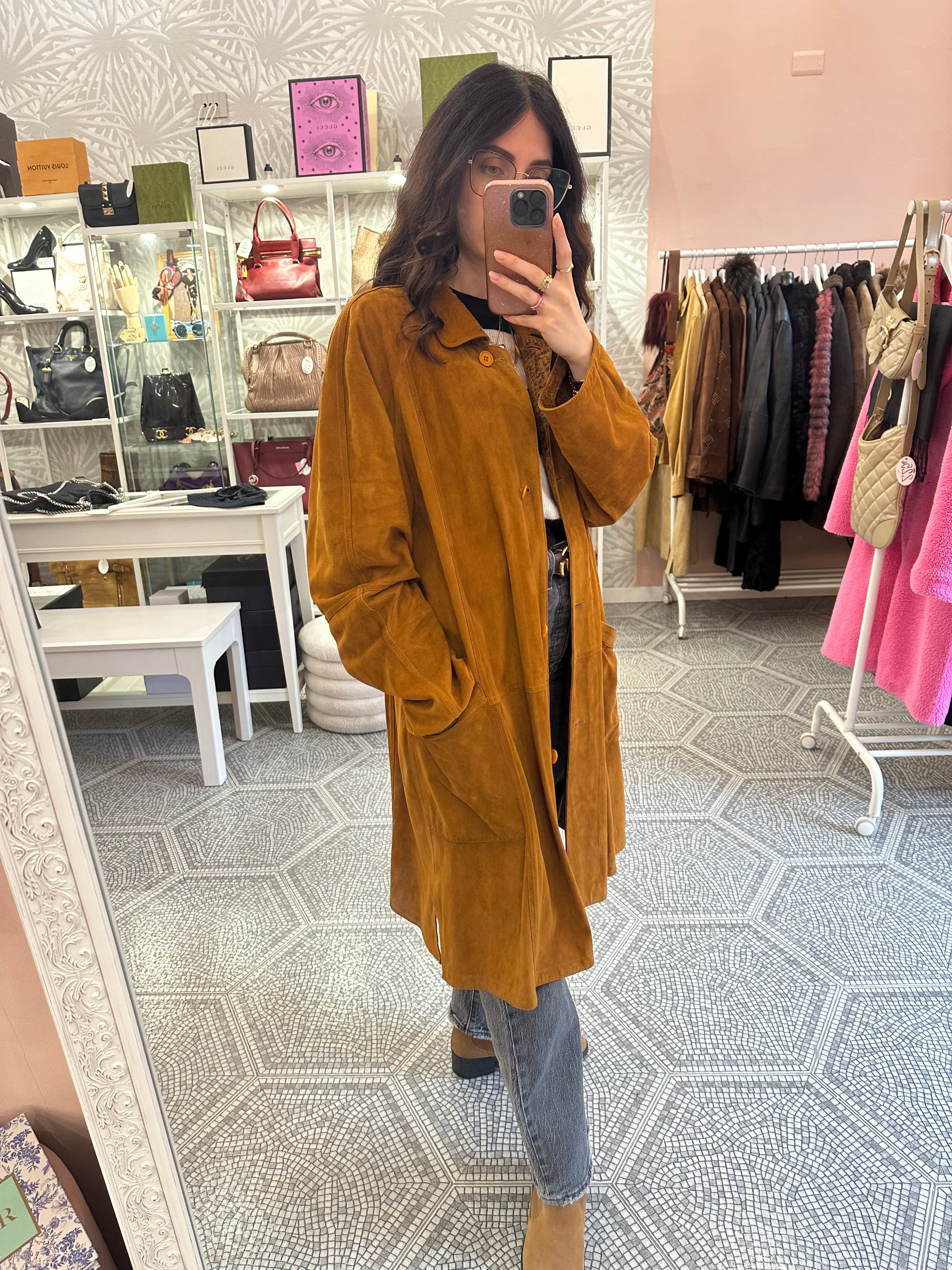Trench suede reverse pitone