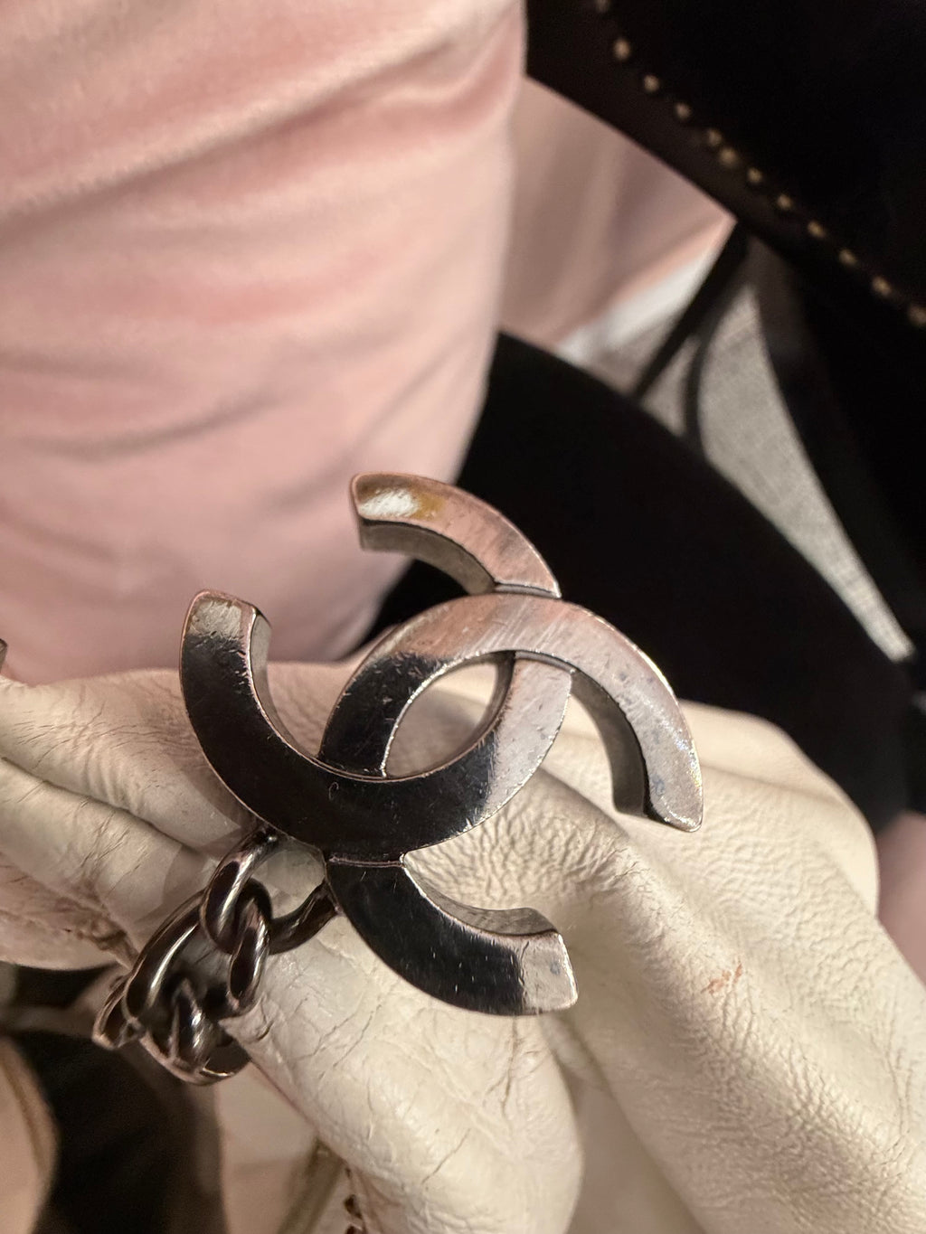 Borsa Chanel sac shopper bianca
