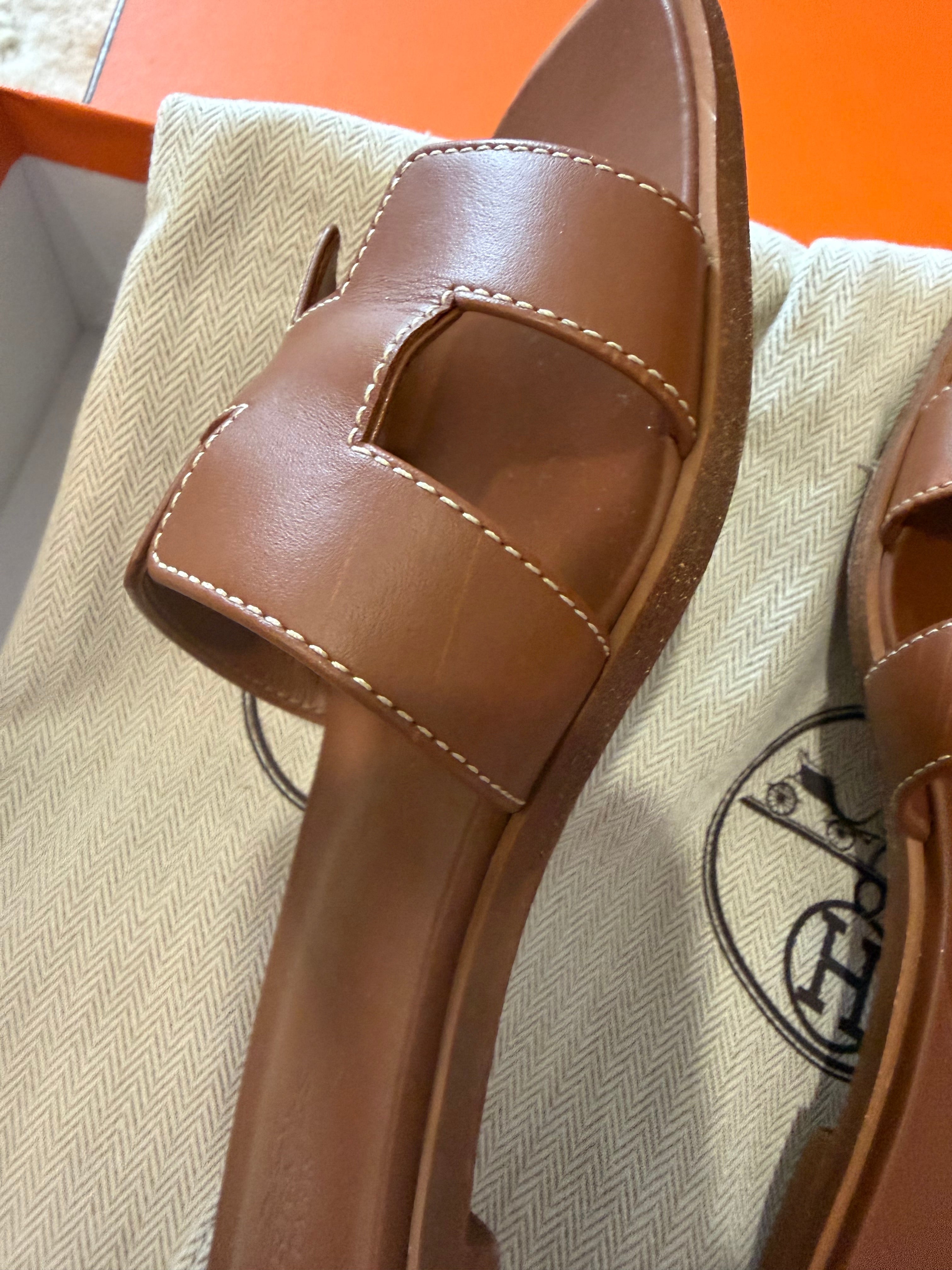 Sandali Hermès Oran gold