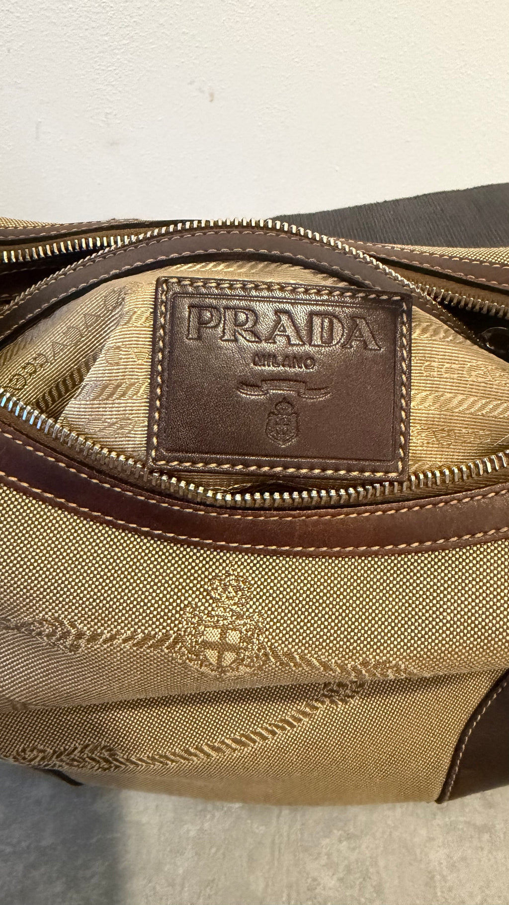 Borsa Prada Hobo marrone