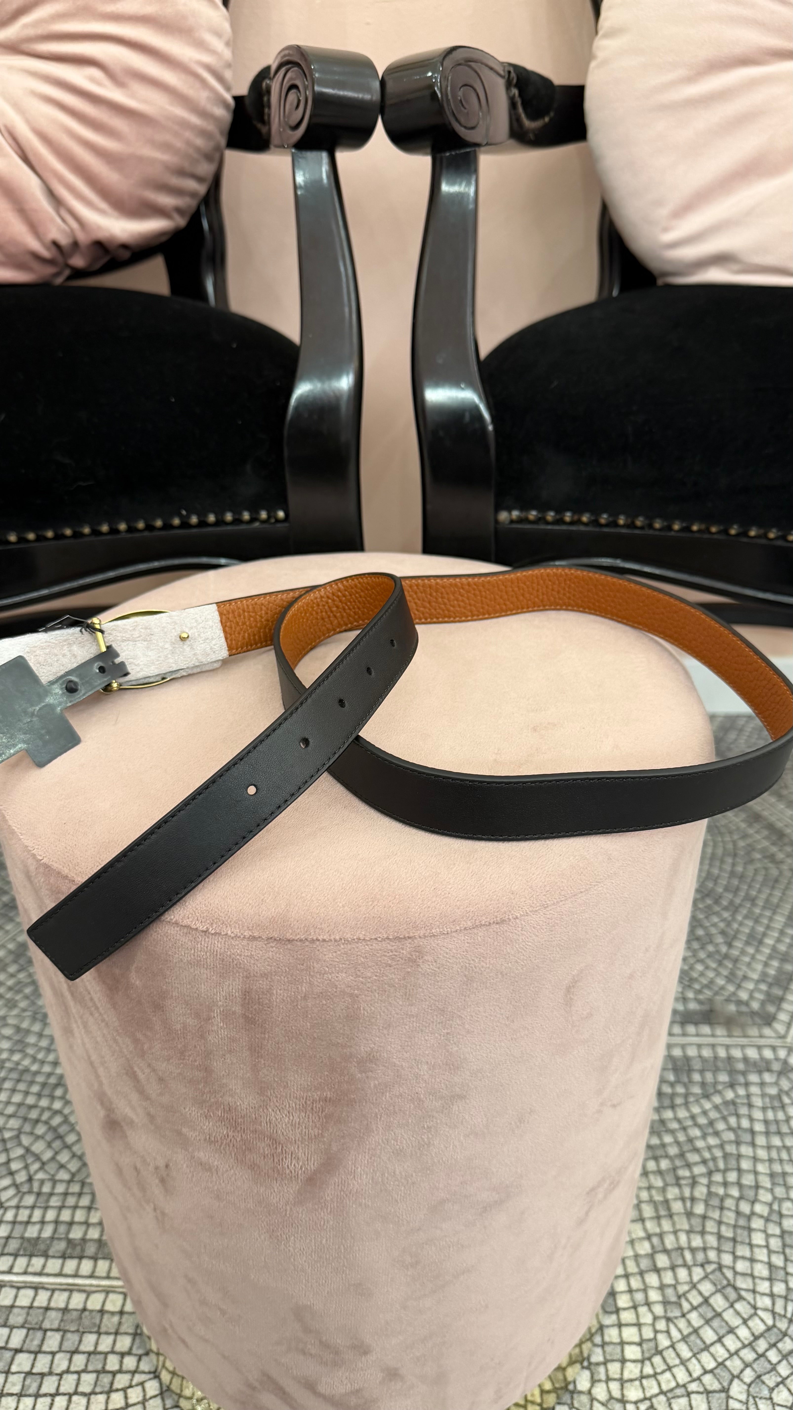 Cintura Coach nera/marrone