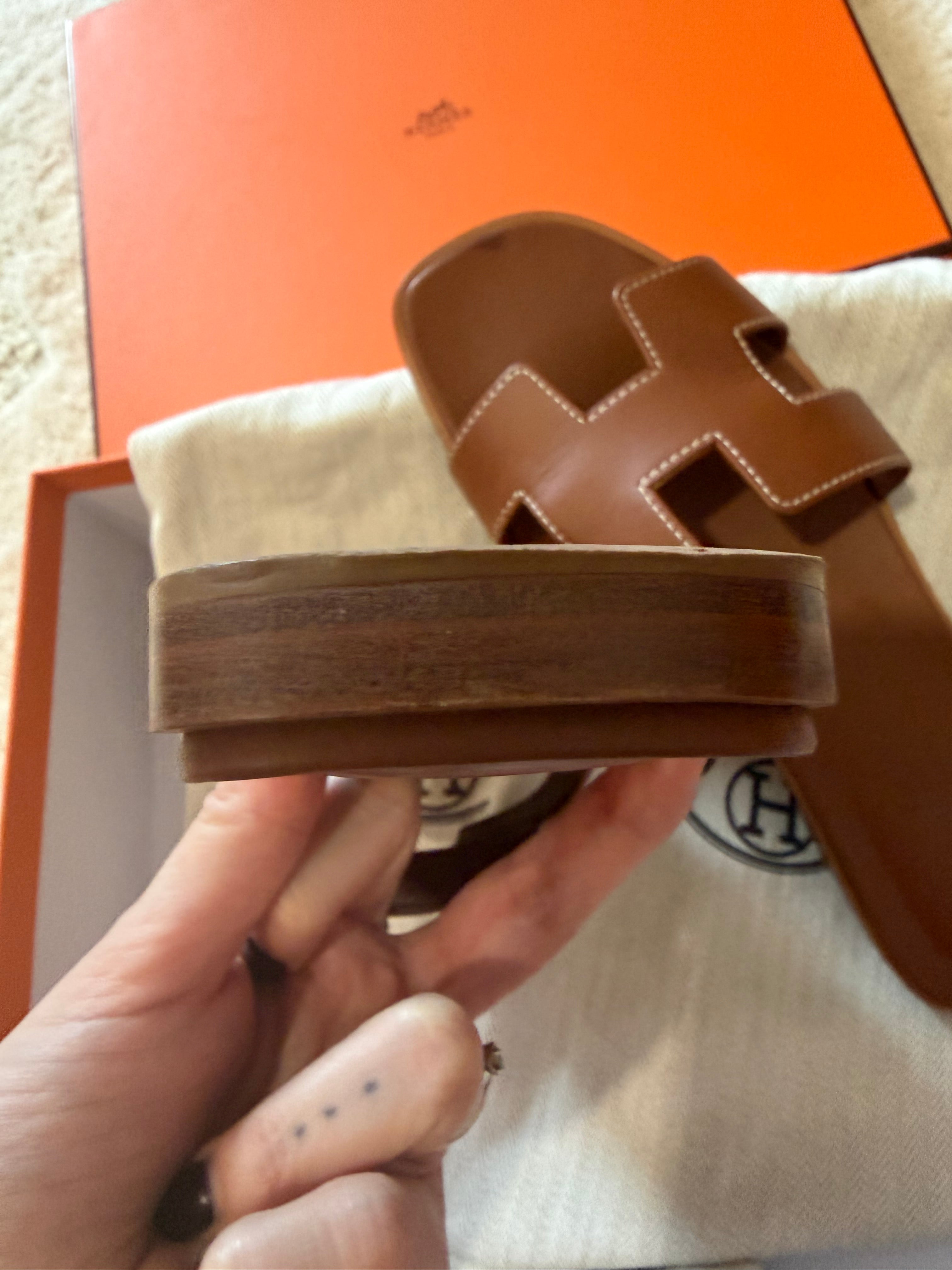 Sandali Hermès Oran gold