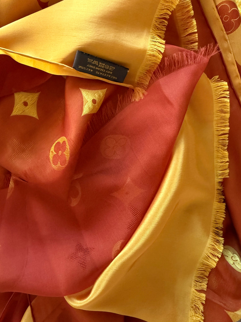 Louis Vuitton scialle seta lurex bicolor