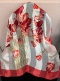 Foulard Valentino fiori rossi