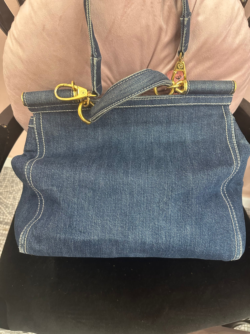 Borsa Miss Sicily in jeans Dolce e Gabbana