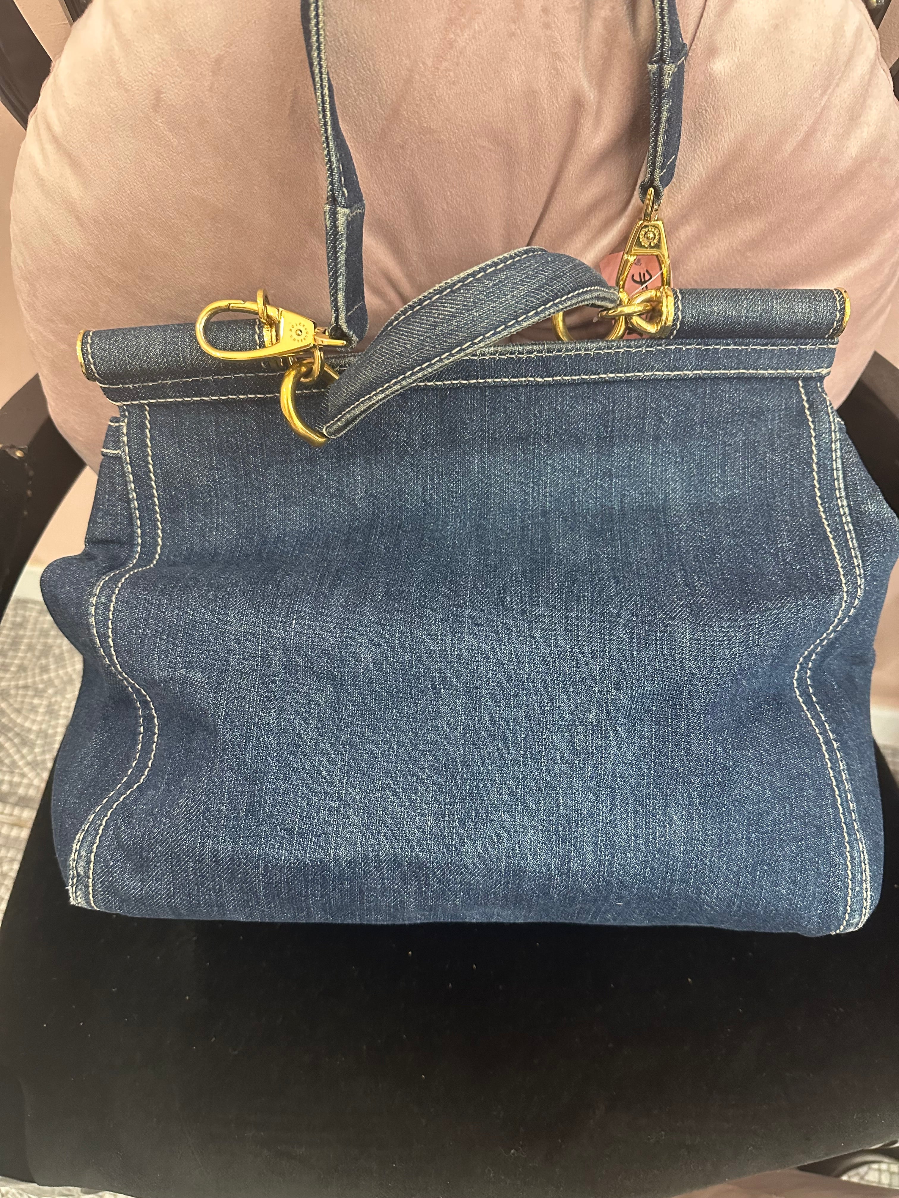 Borsa Miss Sicily in jeans Dolce e Gabbana