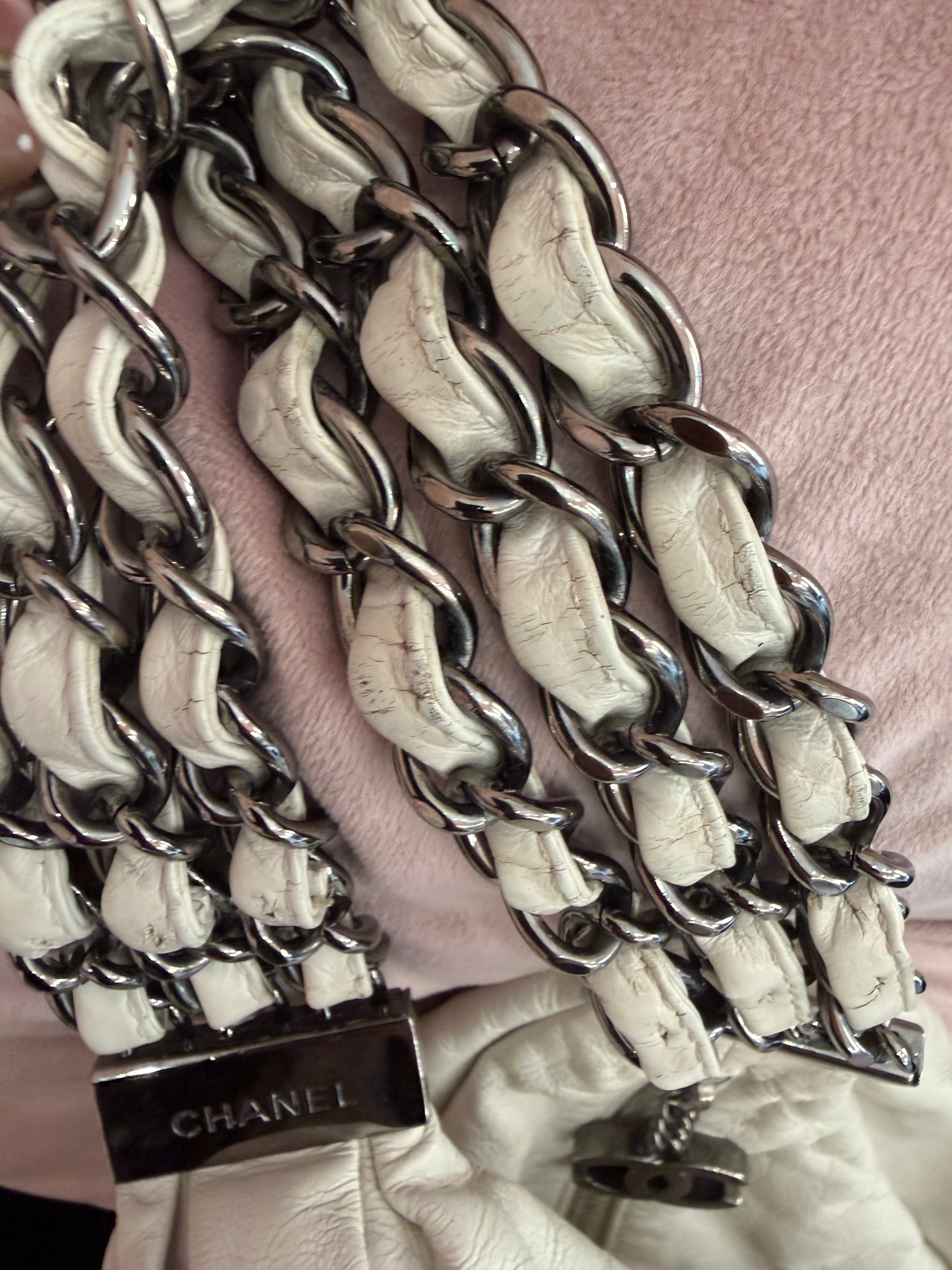 Borsa Chanel sac shopper bianca