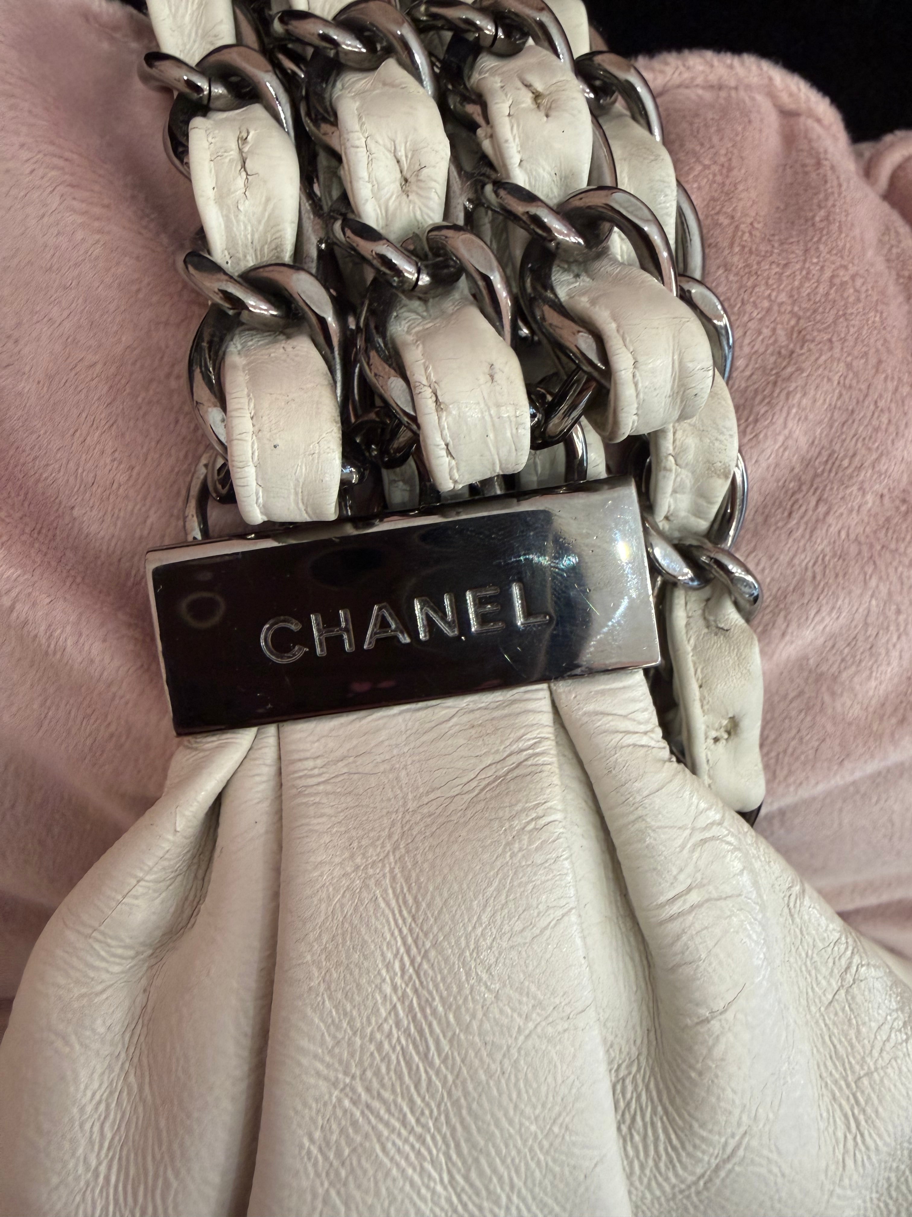 Borsa Chanel sac shopper bianca
