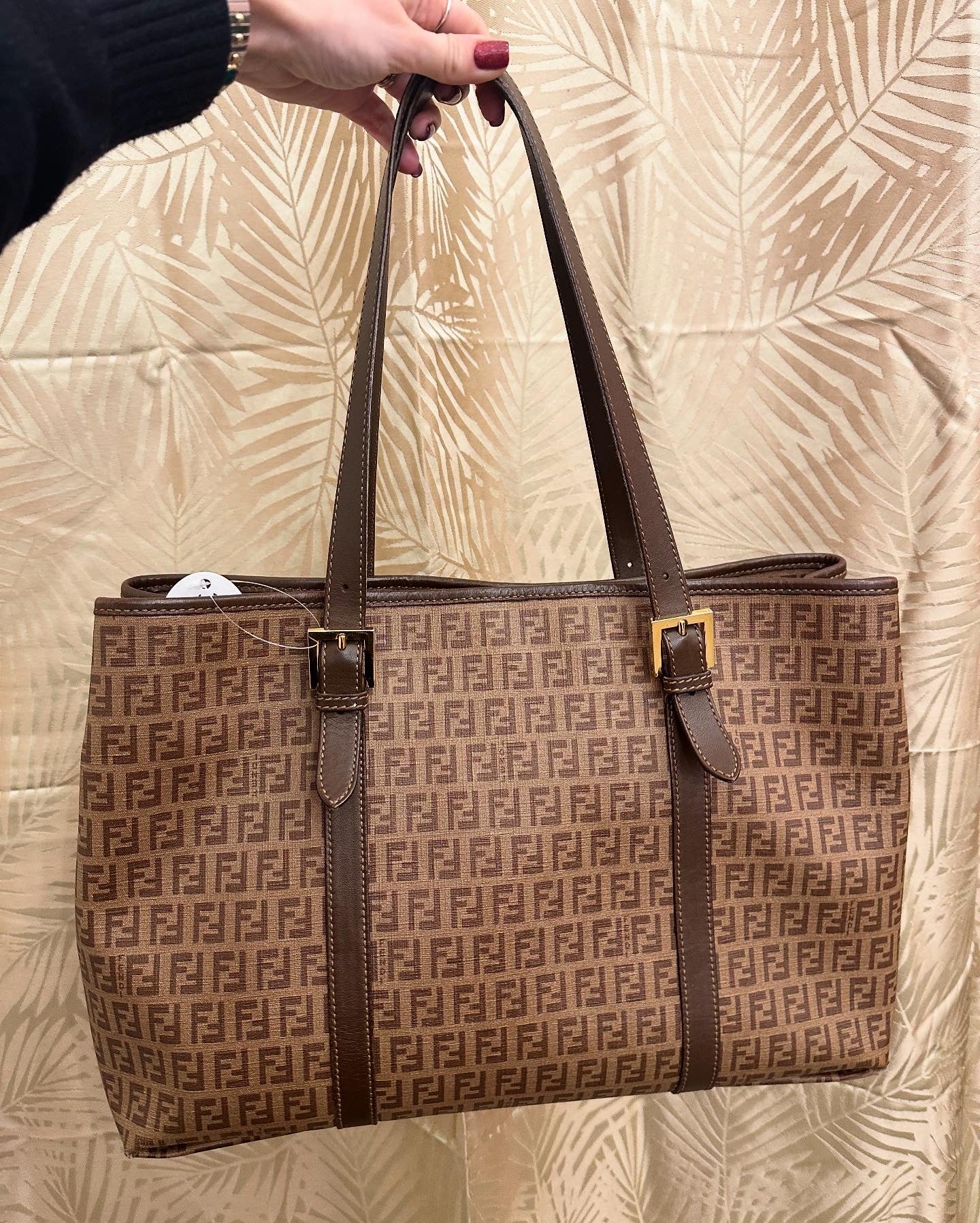 Borsa Shopper Fendi zucchino