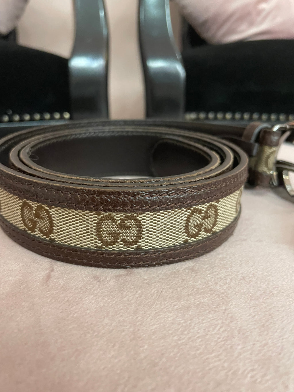 Cintura Gucci interlocking marrone
